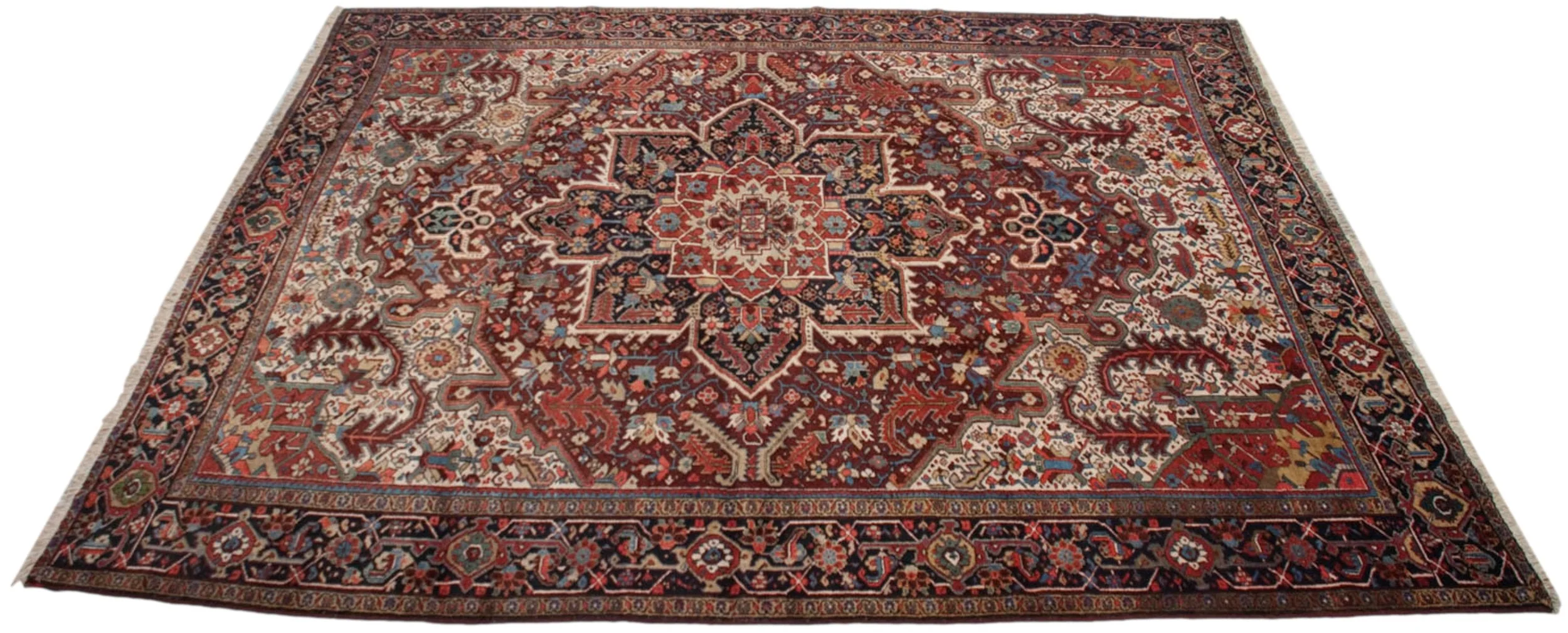11.5x14 Vintage Heriz Carpet - Image 3