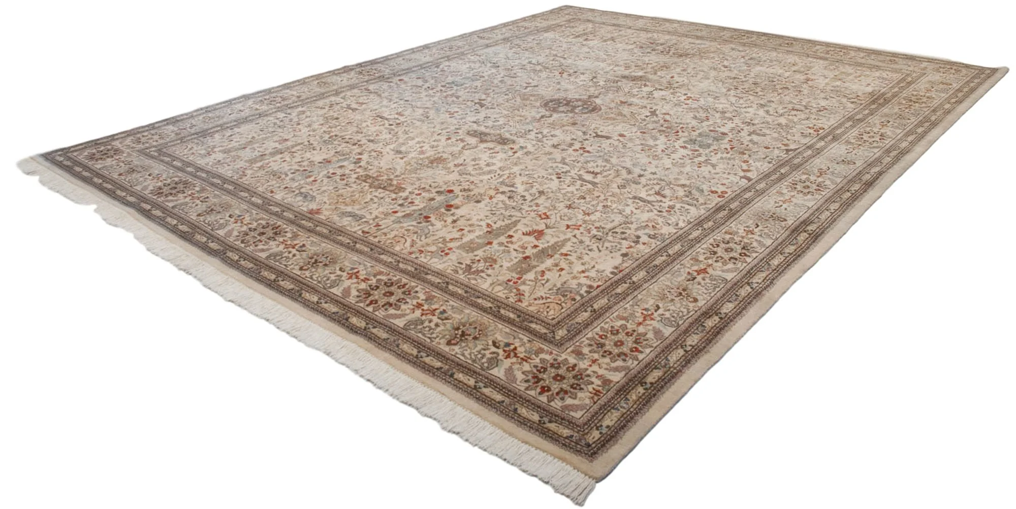 11.5x15.5 Vintage Tabriz Carpet - Image 2