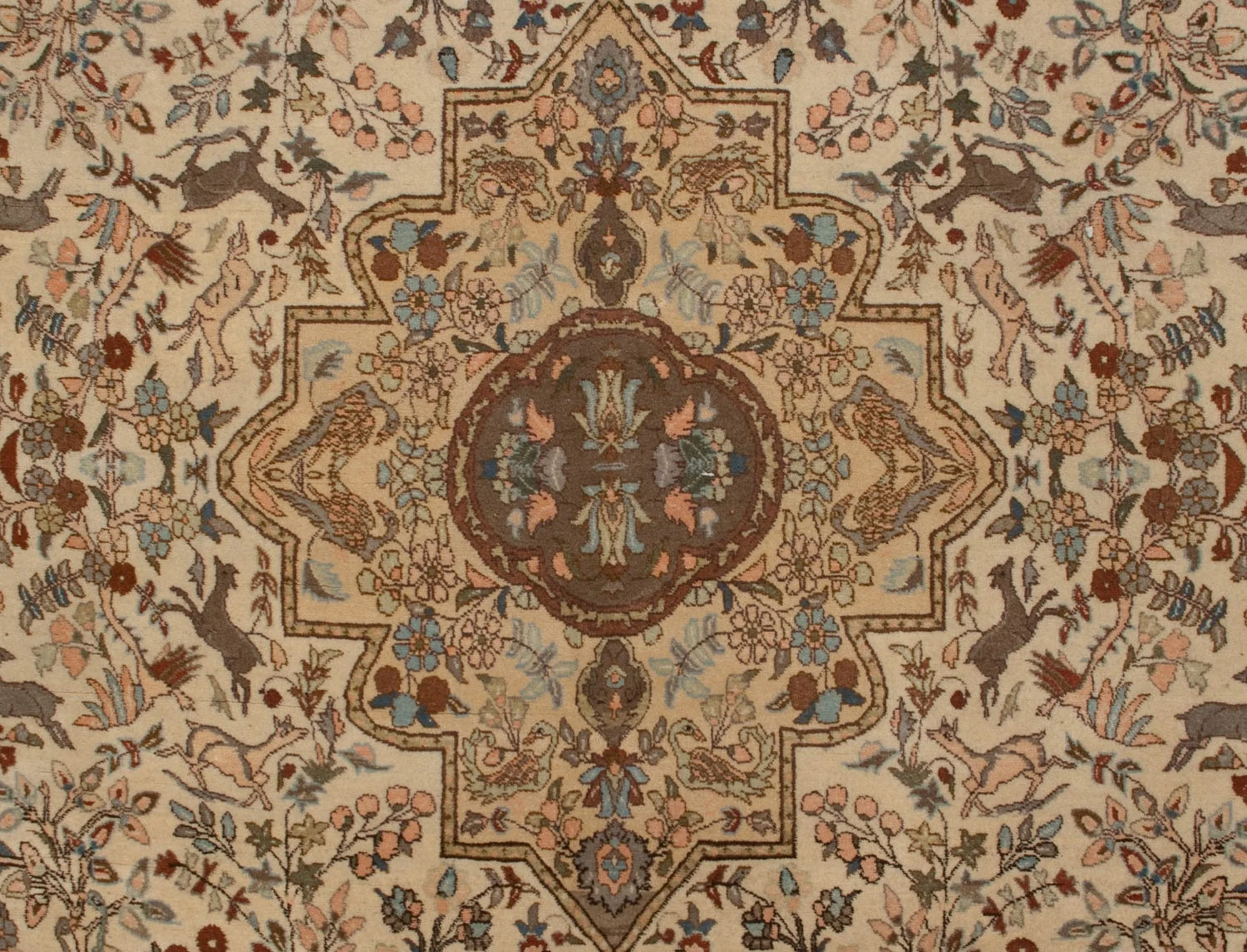 11.5x15.5 Vintage Tabriz Carpet - Image 5