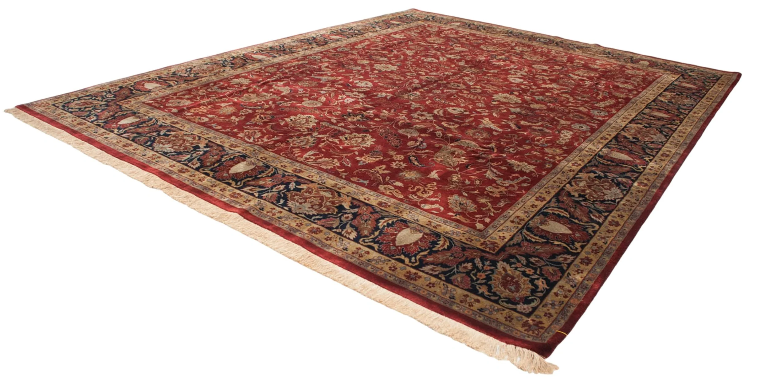 11.5x15 Fine Indian Mohajeran Sarouk Design Carpet - Image 5