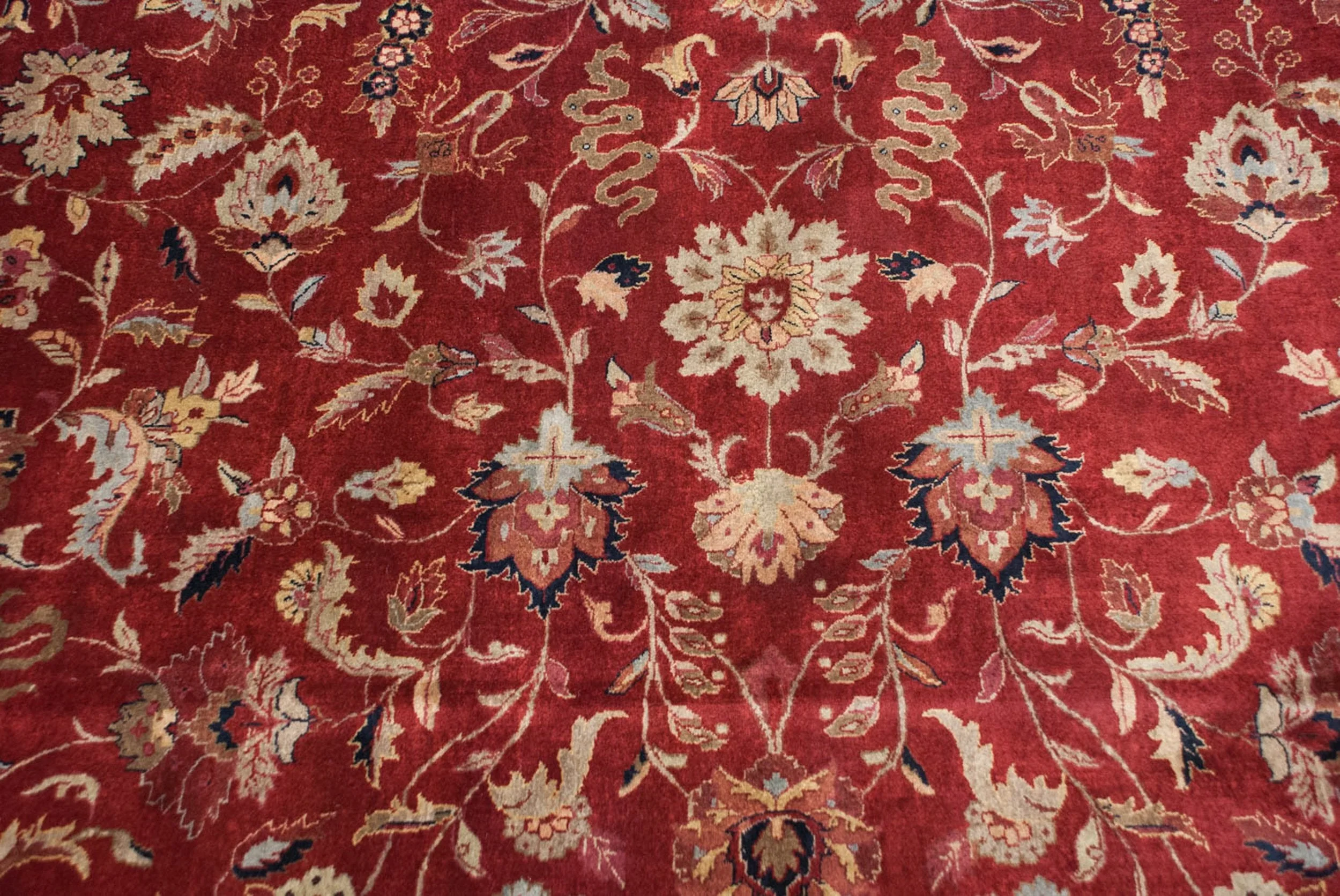 11.5x15 Fine Indian Mohajeran Sarouk Design Carpet - Image 6