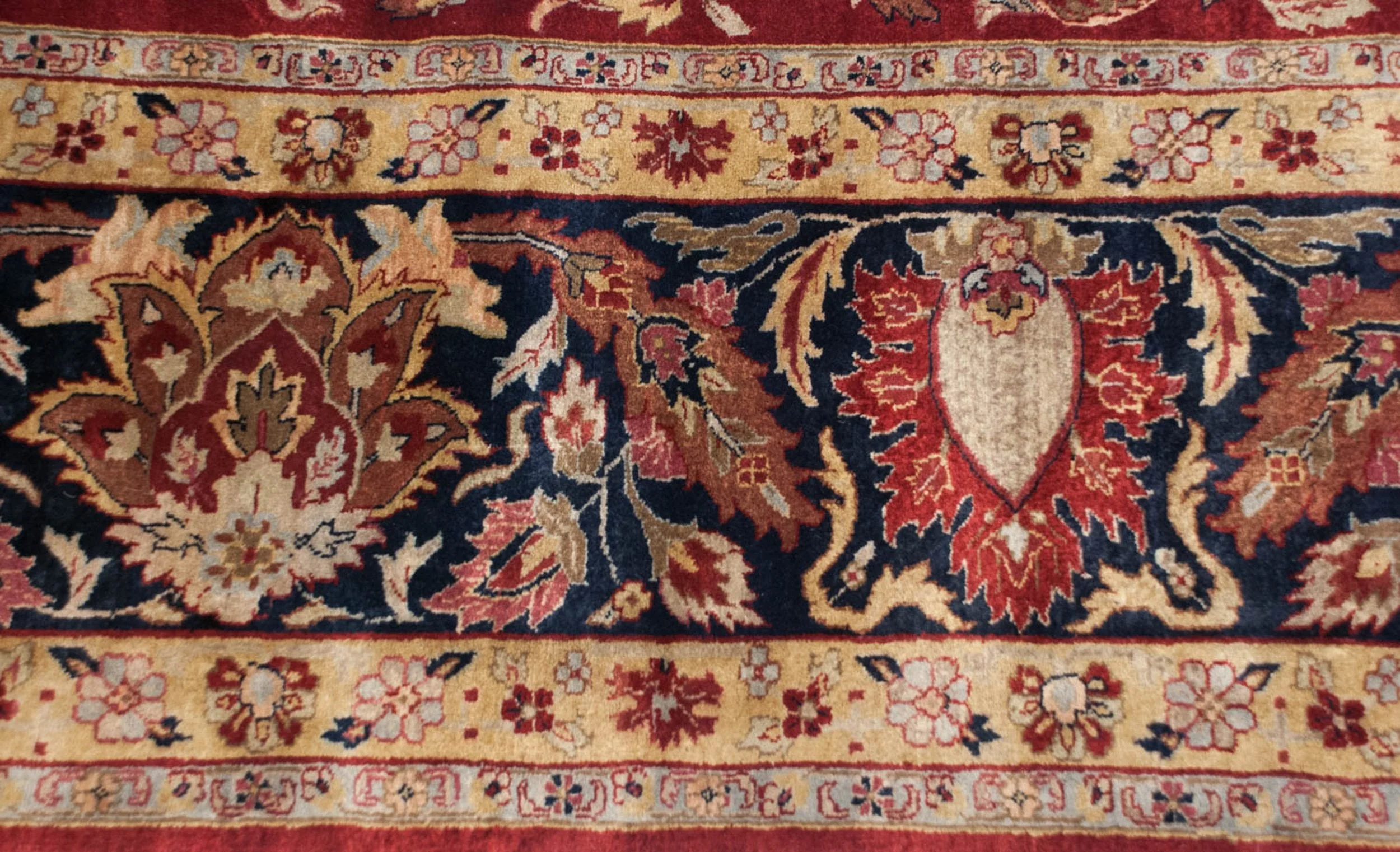 11.5x15 Fine Indian Mohajeran Sarouk Design Carpet - Image 7