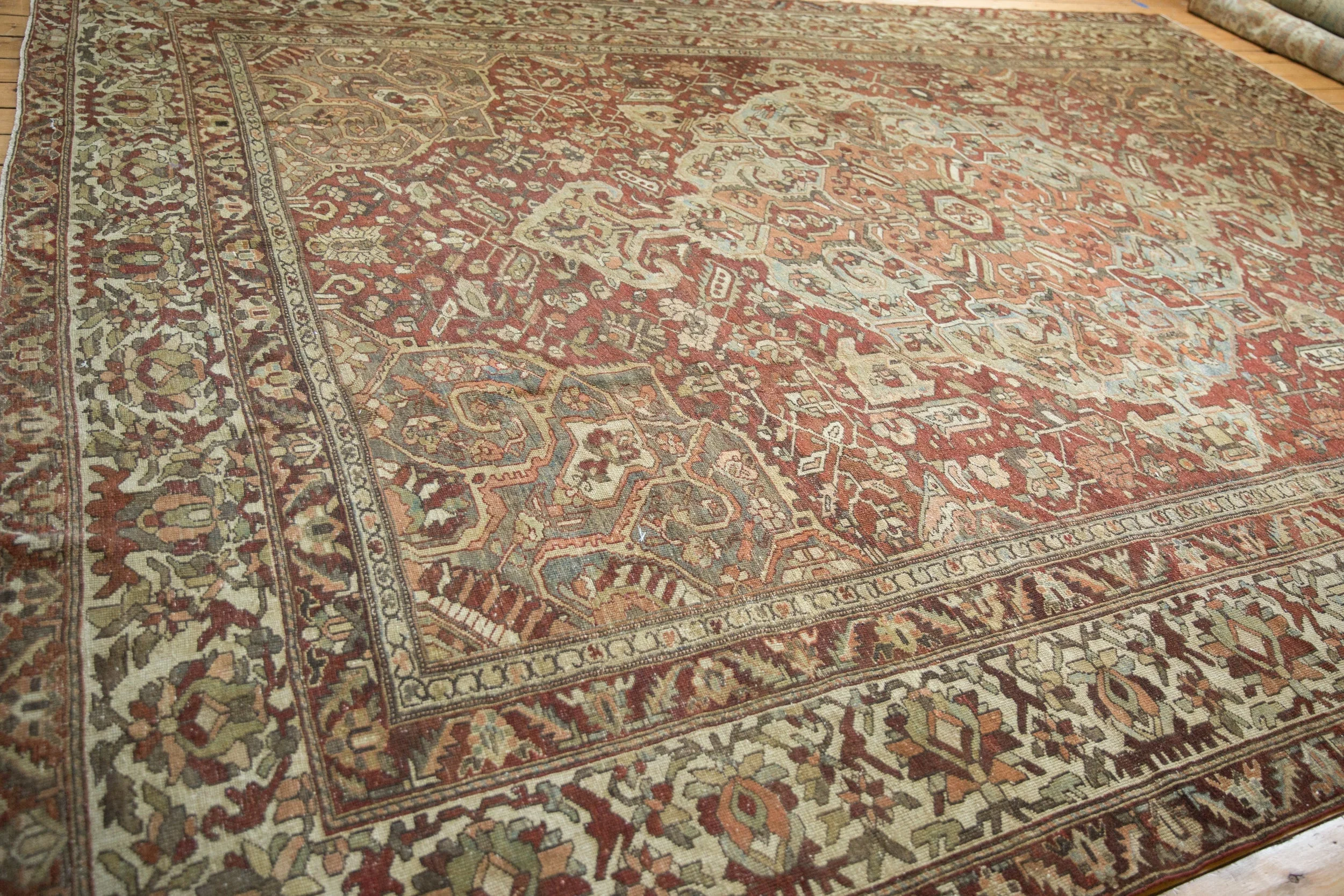 11.5x15 Vintage Distressed Baktiari Carpet - Image 11
