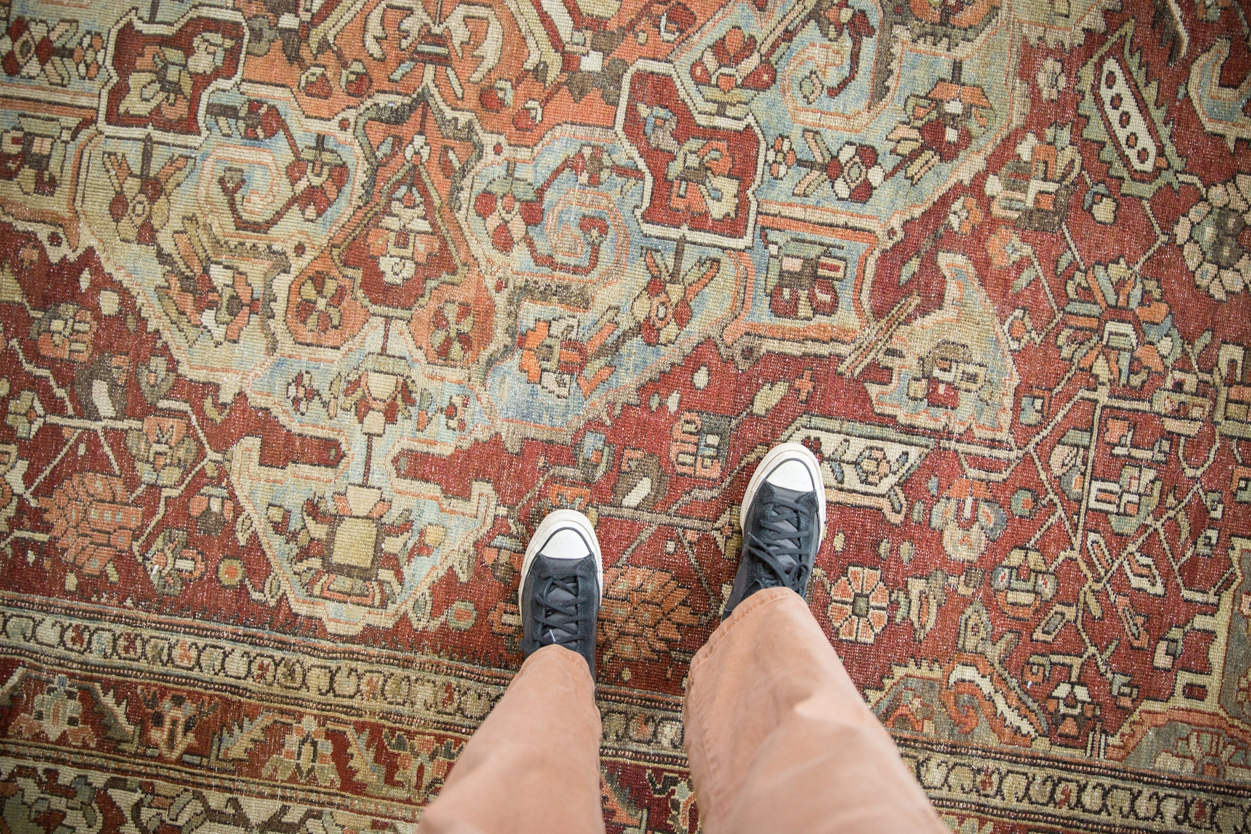 11.5x15 Vintage Distressed Baktiari Carpet - Image 2