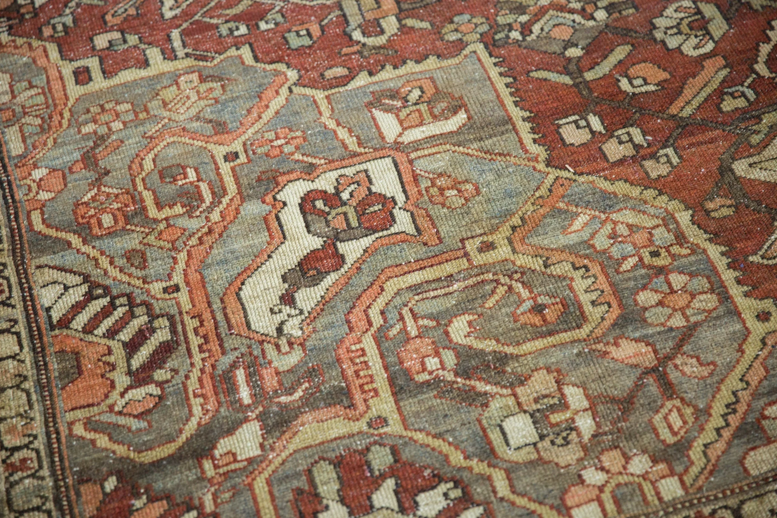 11.5x15 Vintage Distressed Baktiari Carpet - Image 6
