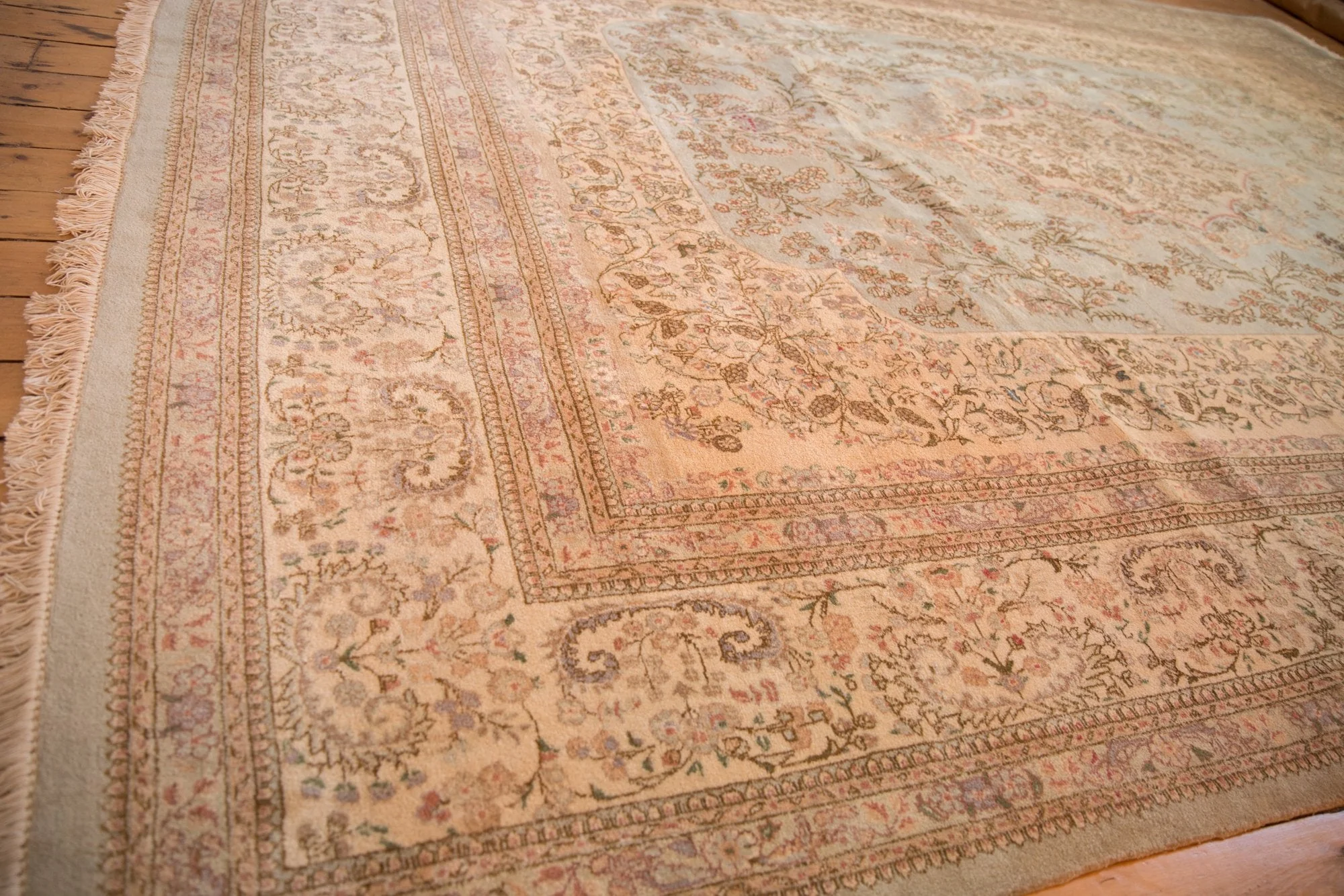 11.5x15 Vintage Tabriz Carpet - Image 3