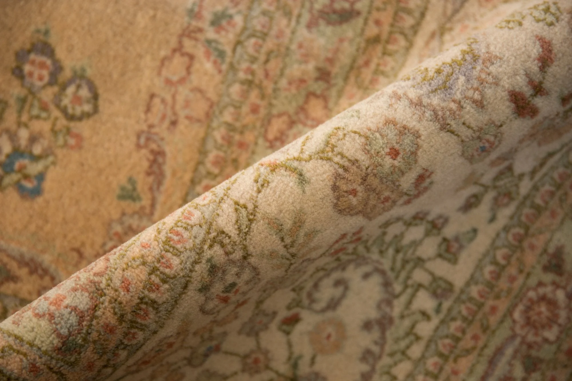11.5x15 Vintage Tabriz Carpet - Image 9