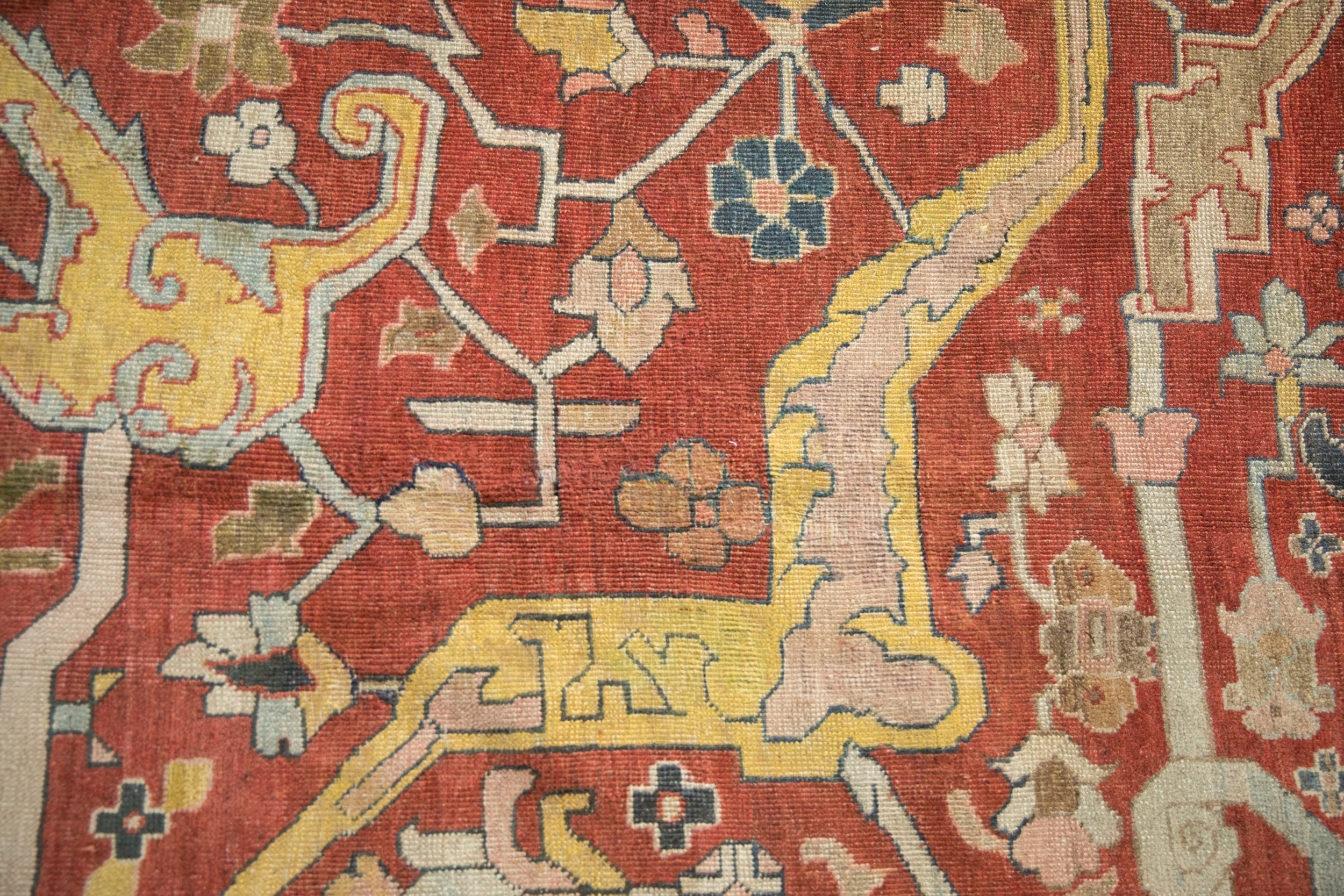 11.5x16.5 Antique Heriz Carpet - Image 16