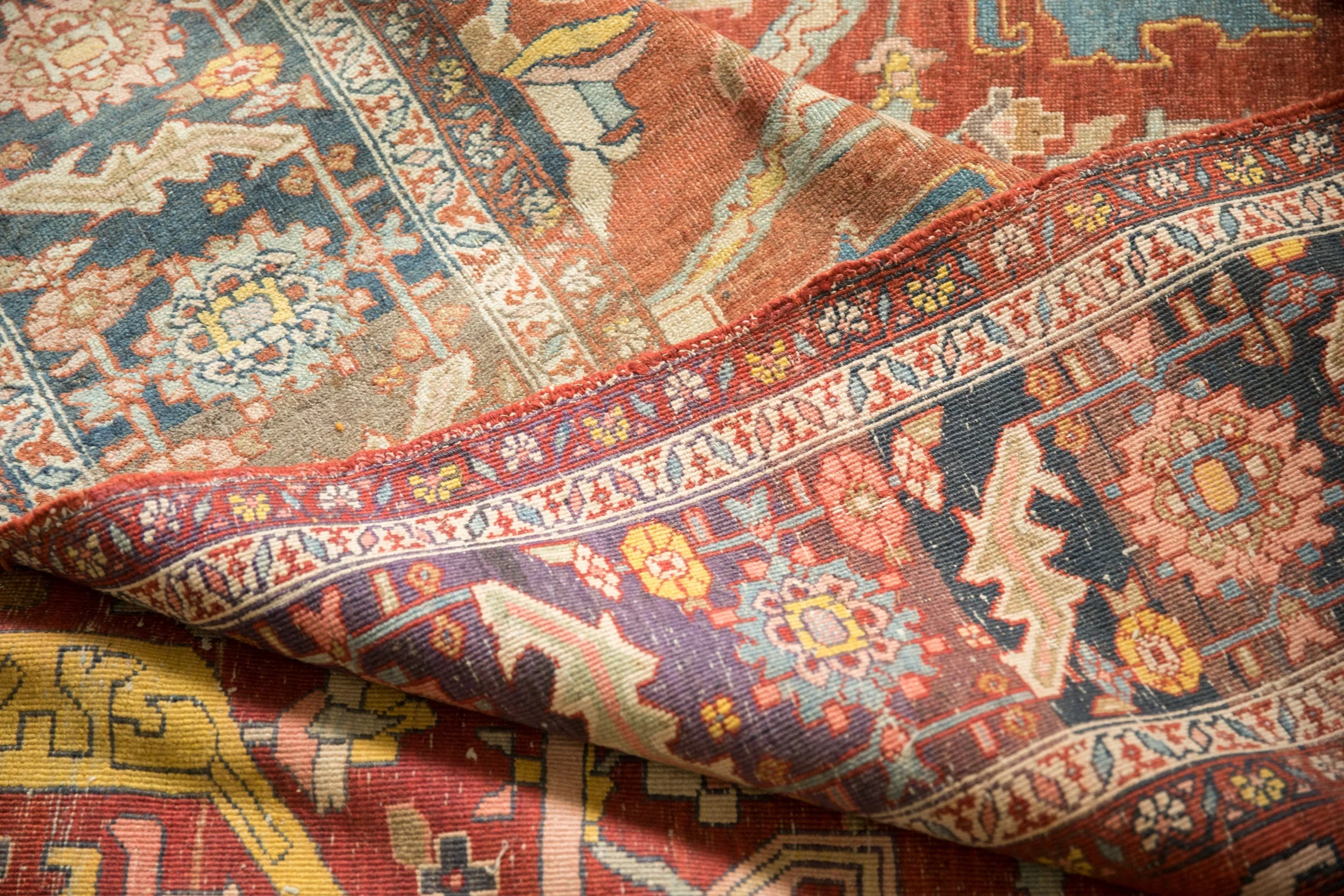 11.5x16.5 Antique Heriz Carpet - Image 17
