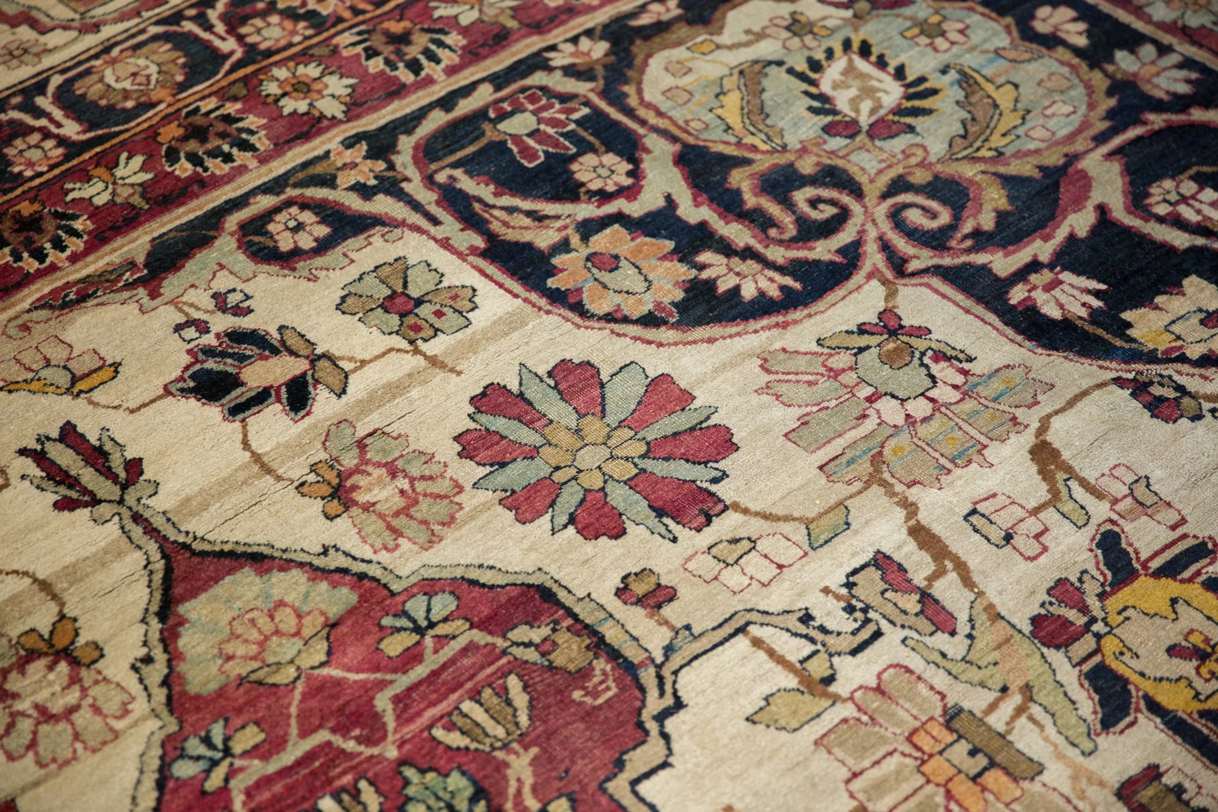 11.5x16 Antique Fine Kerman Carpet - Image 17