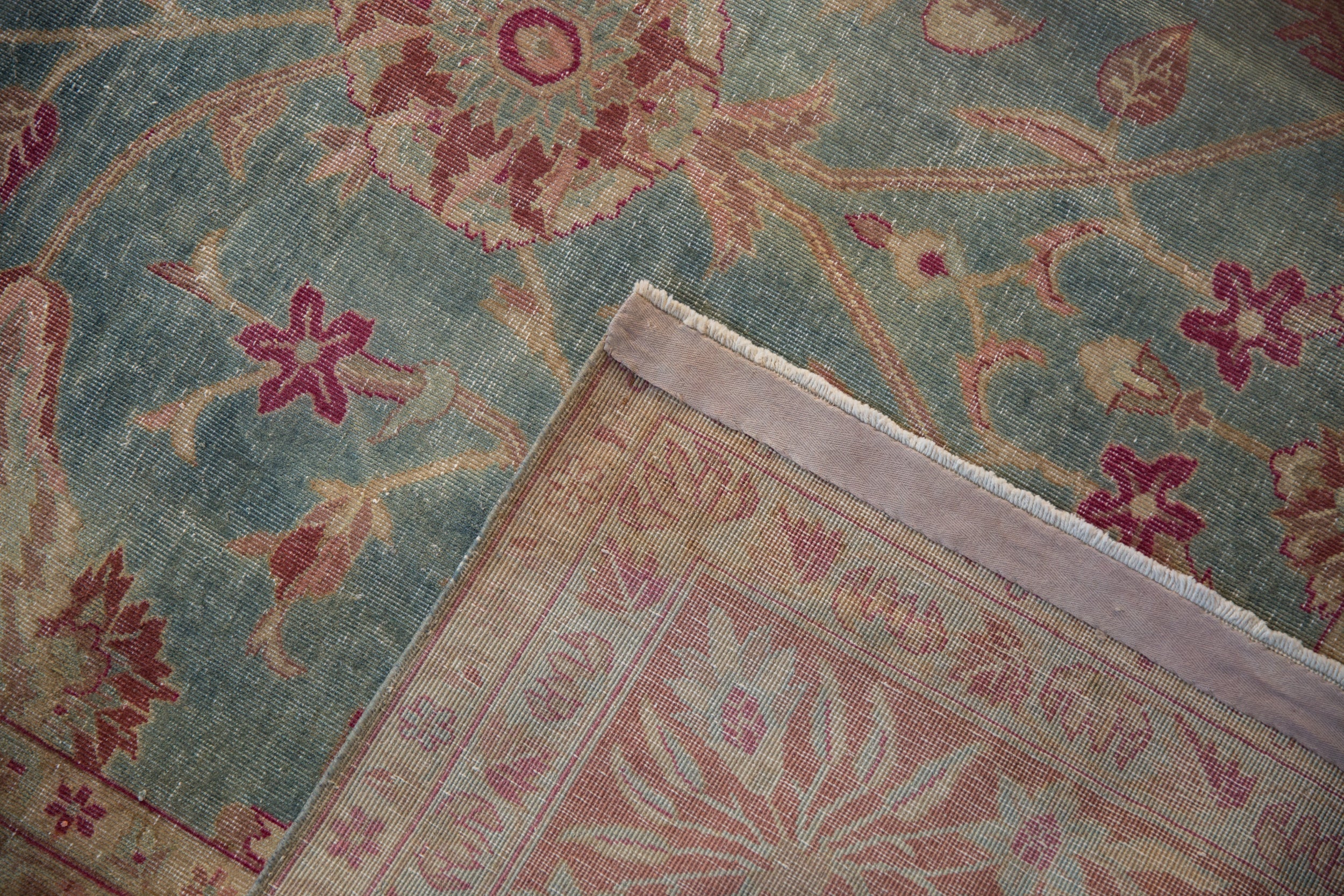 11.5x17 Vintage Distressed Yezd Carpet - Image 11