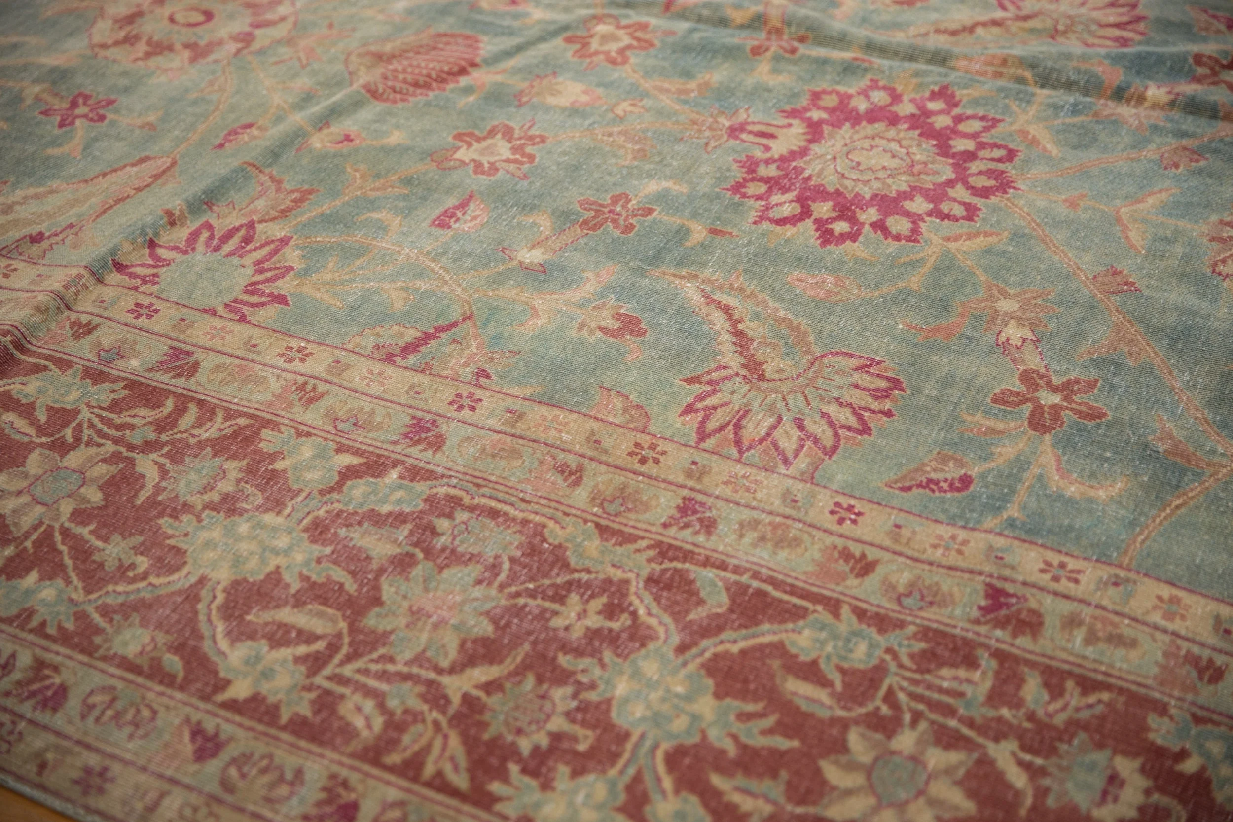 11.5x17 Vintage Distressed Yezd Carpet - Image 7