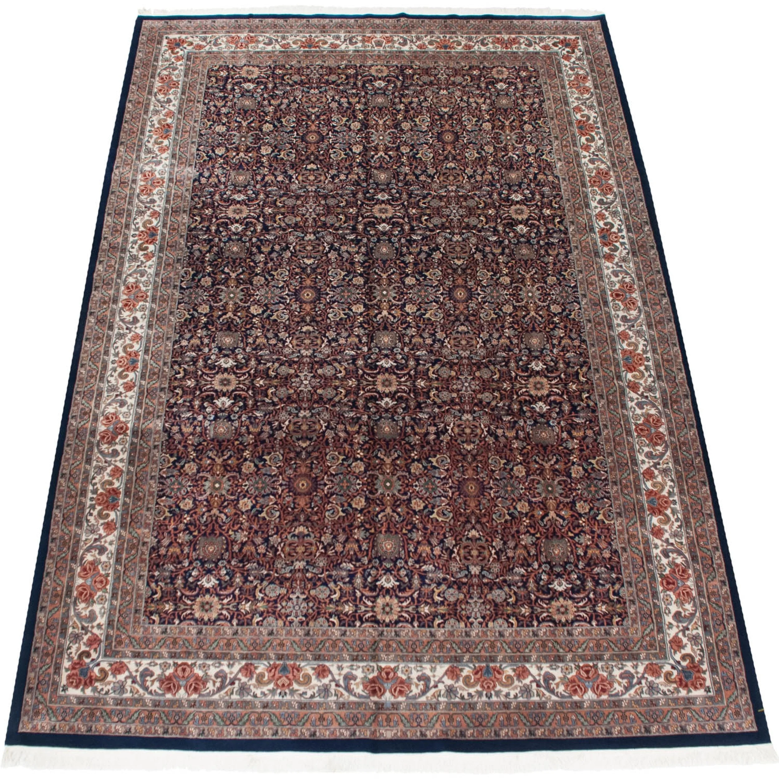 11.5x18 Vintage Indian Bijar Design Carpet - Image 3