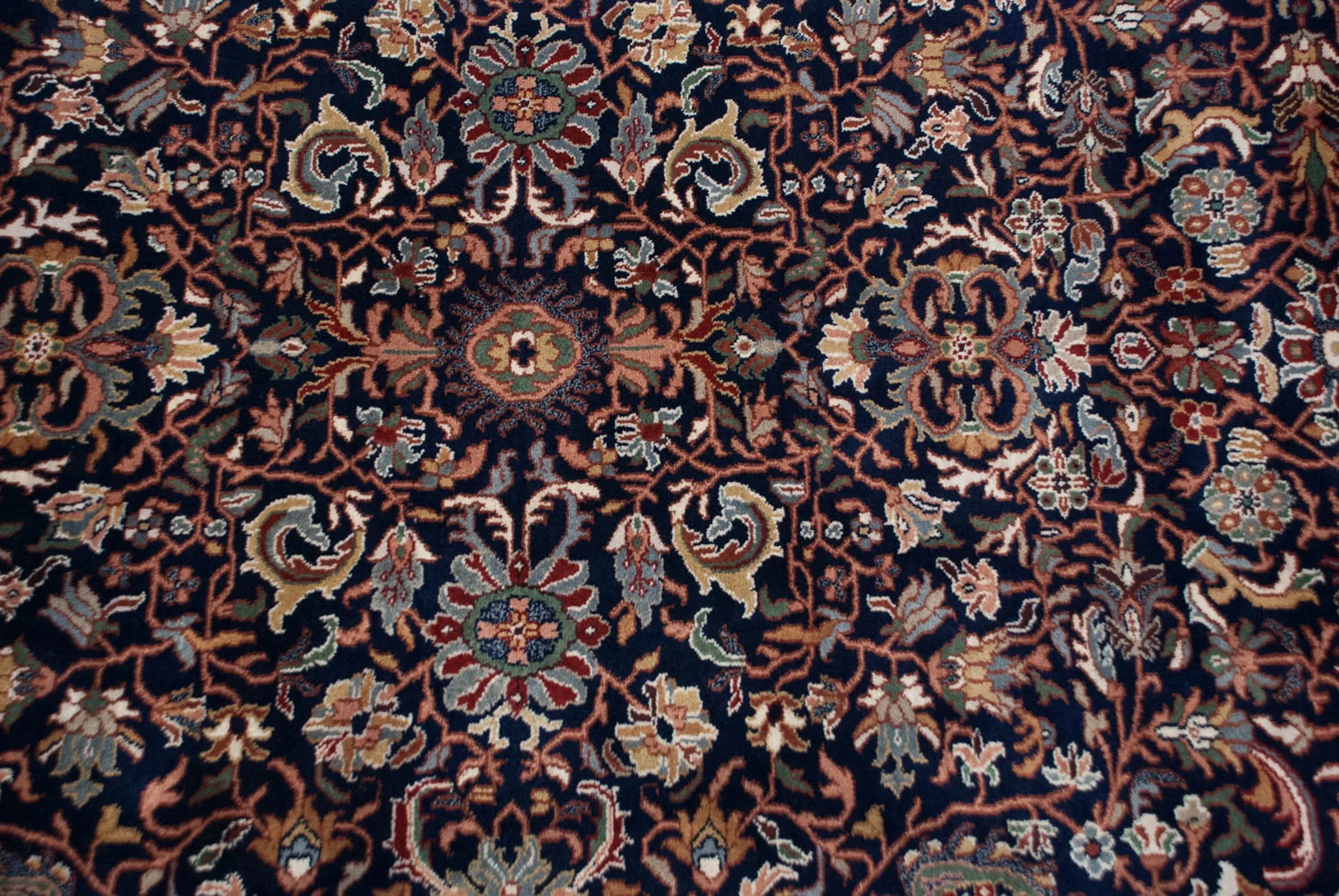 11.5x18 Vintage Indian Bijar Design Carpet - Image 4