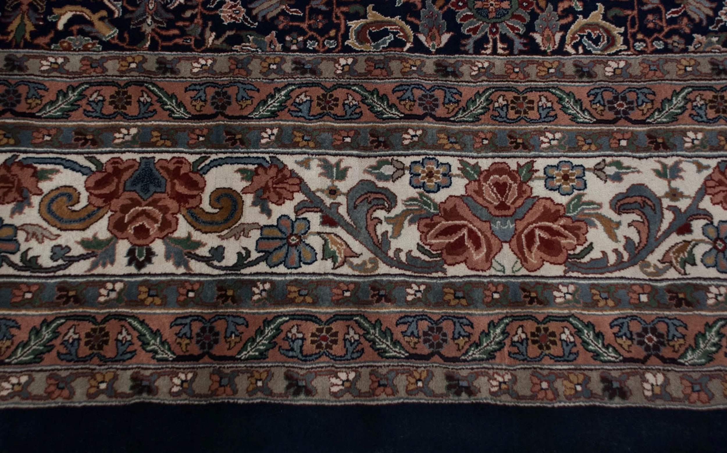 11.5x18 Vintage Indian Bijar Design Carpet - Image 5