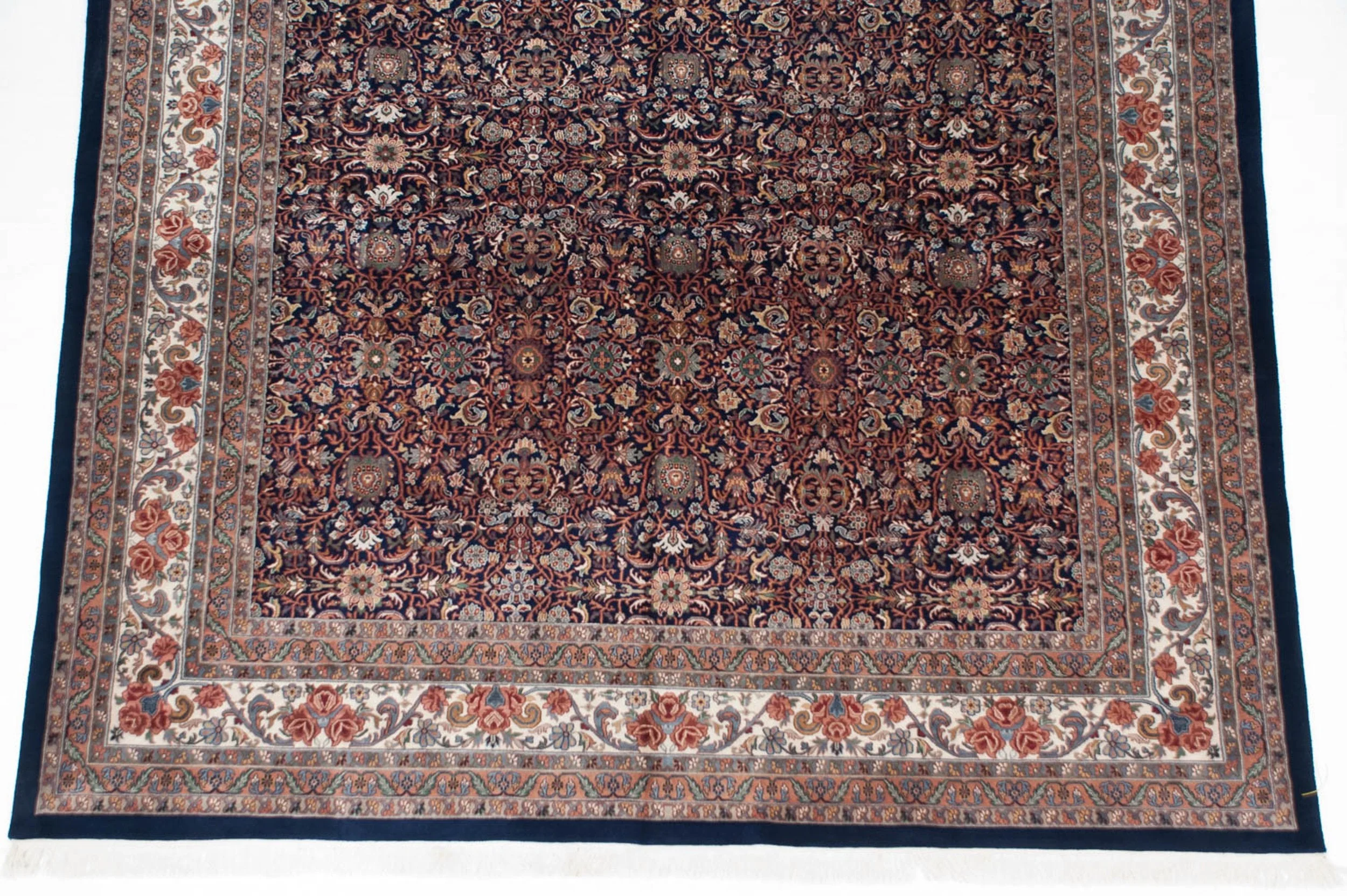 11.5x18 Vintage Indian Bijar Design Carpet - Image 6