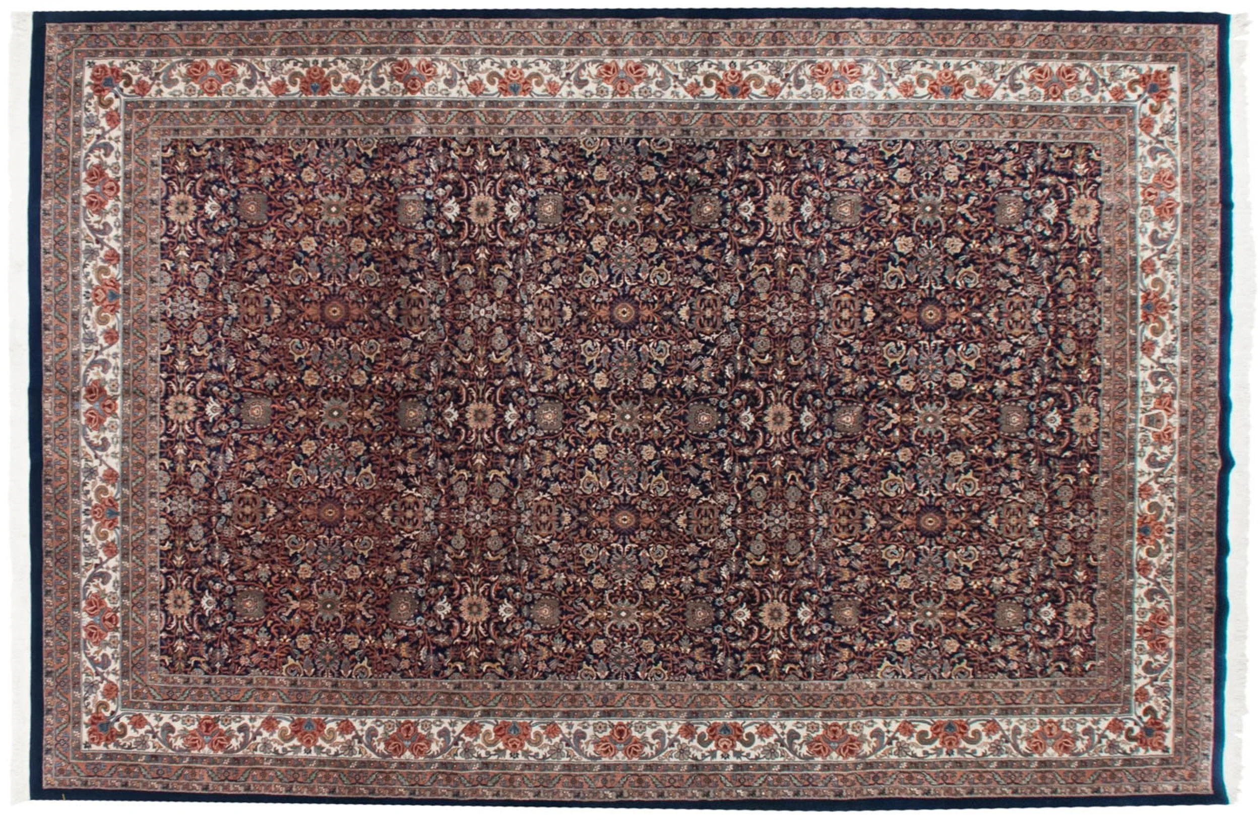 11.5x18 Vintage Indian Bijar Design Carpet - Image 7