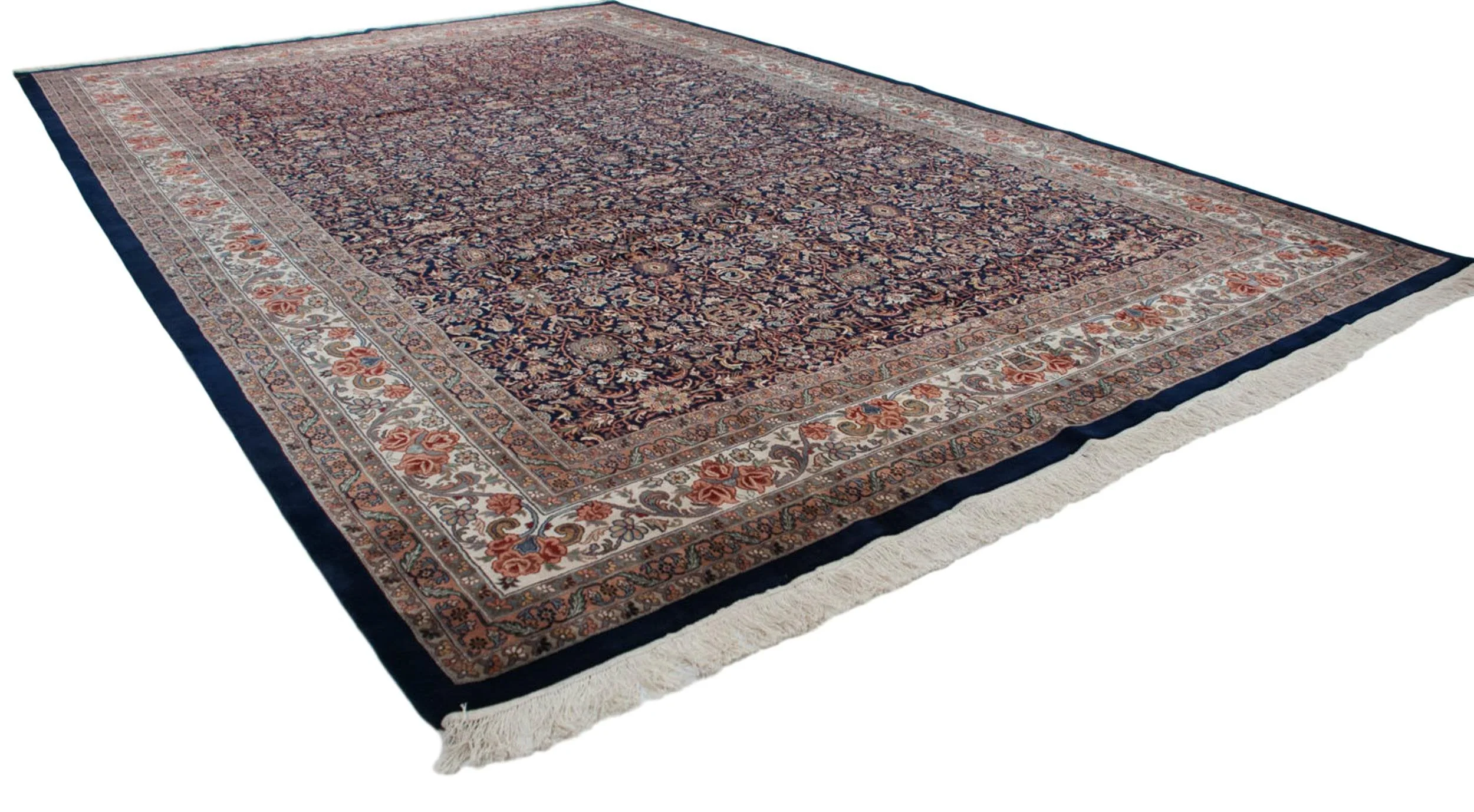 11.5x18 Vintage Indian Bijar Design Carpet - Image 8