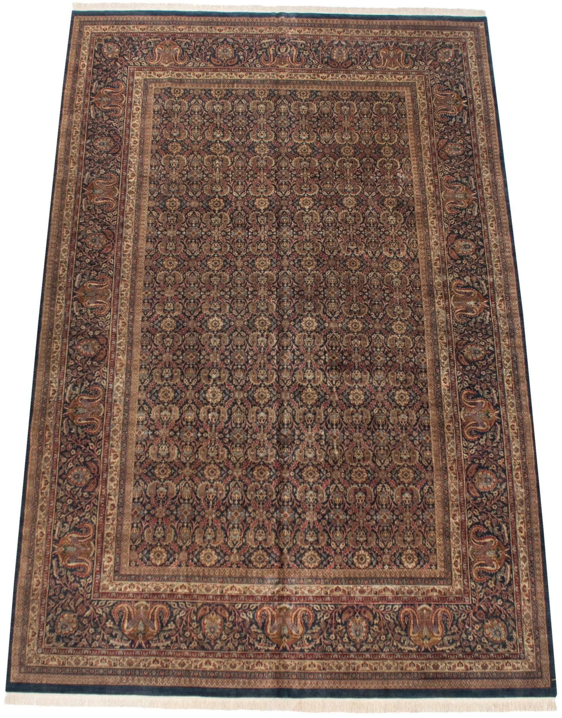 11.5x18 Vintage Indian Doroksh Design Carpet - Image 2
