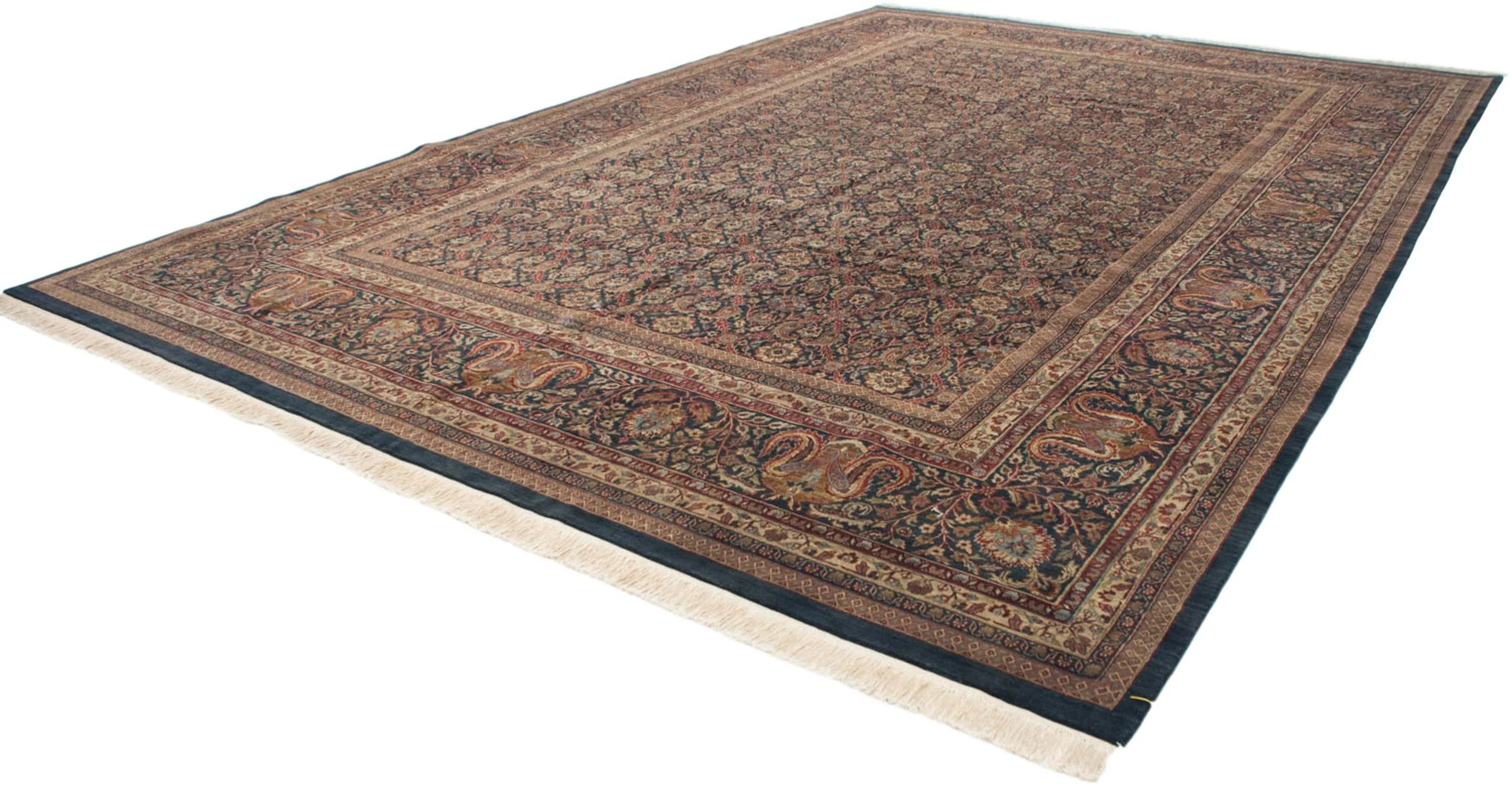 11.5x18 Vintage Indian Doroksh Design Carpet - Image 6