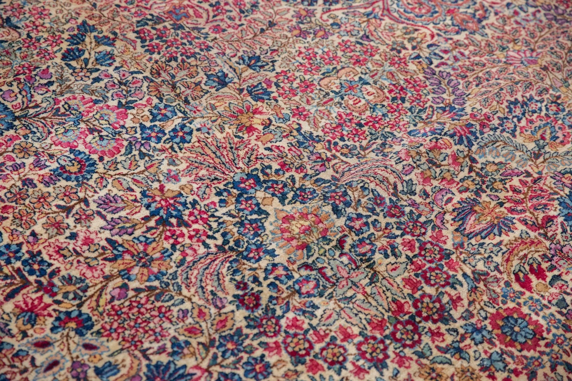 11.5x19.5 Vintage Lavar Kerman Carpet - Image 12
