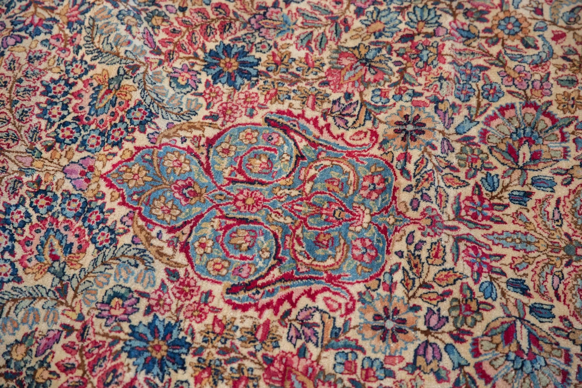11.5x19.5 Vintage Lavar Kerman Carpet - Image 13