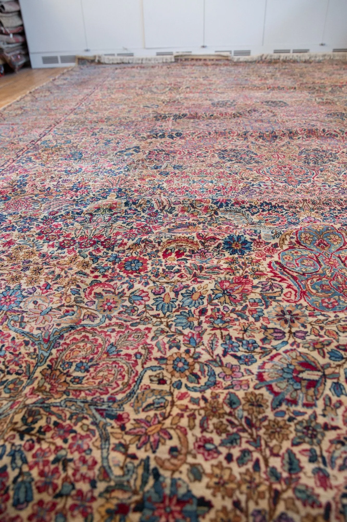 11.5x19.5 Vintage Lavar Kerman Carpet - Image 14