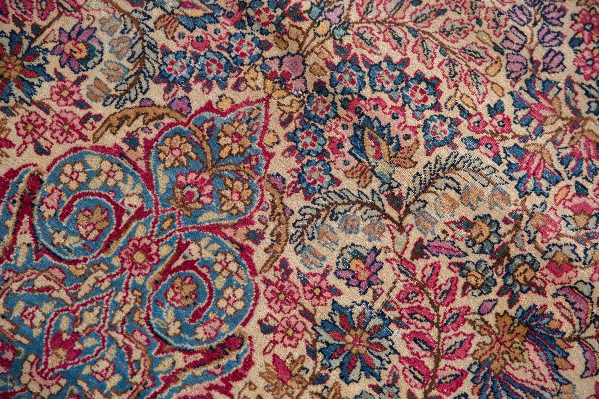 11.5x19.5 Vintage Lavar Kerman Carpet - Image 6