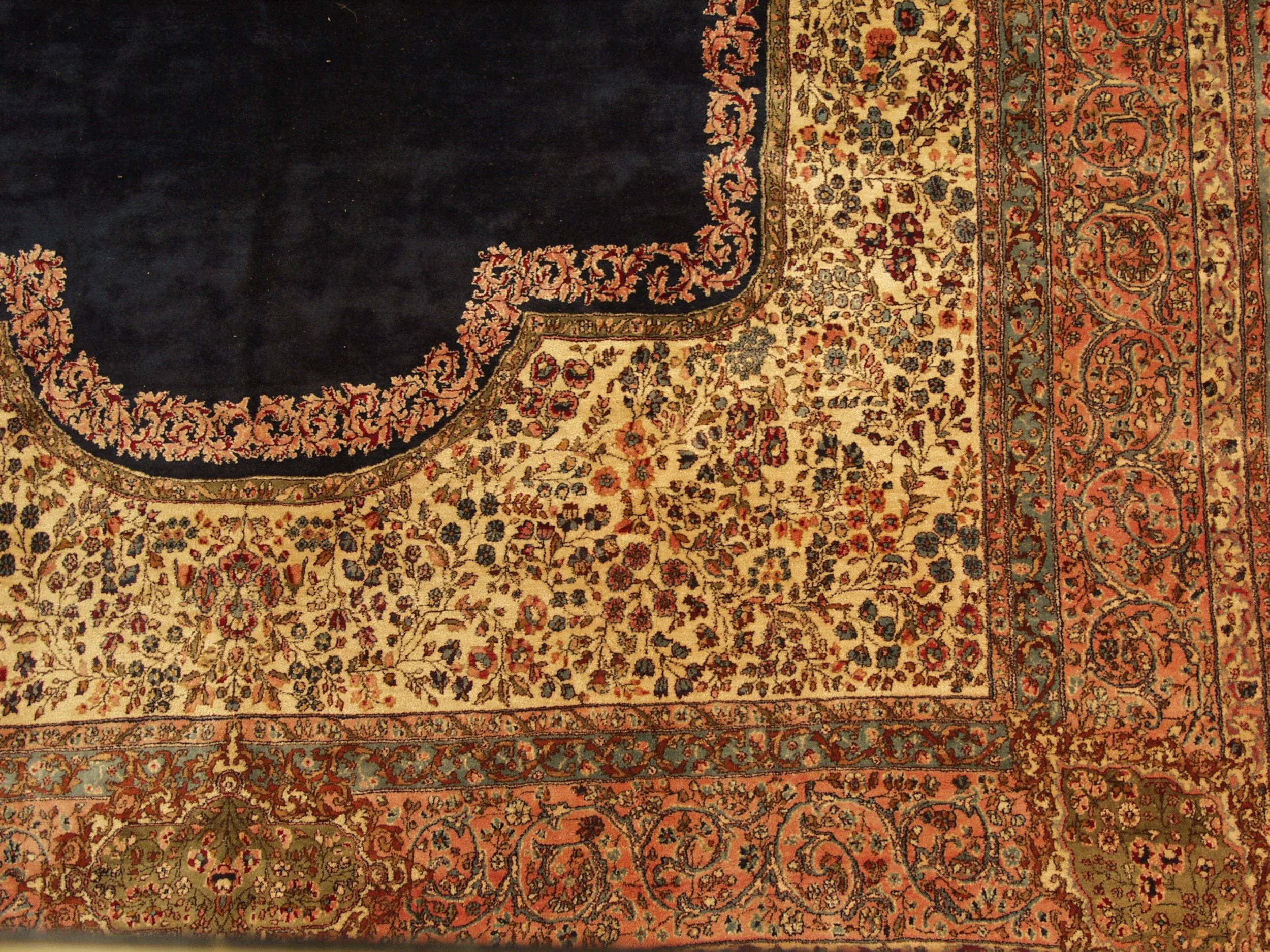 11.5x21 Vintage Fine Kerman Carpet - Image 2