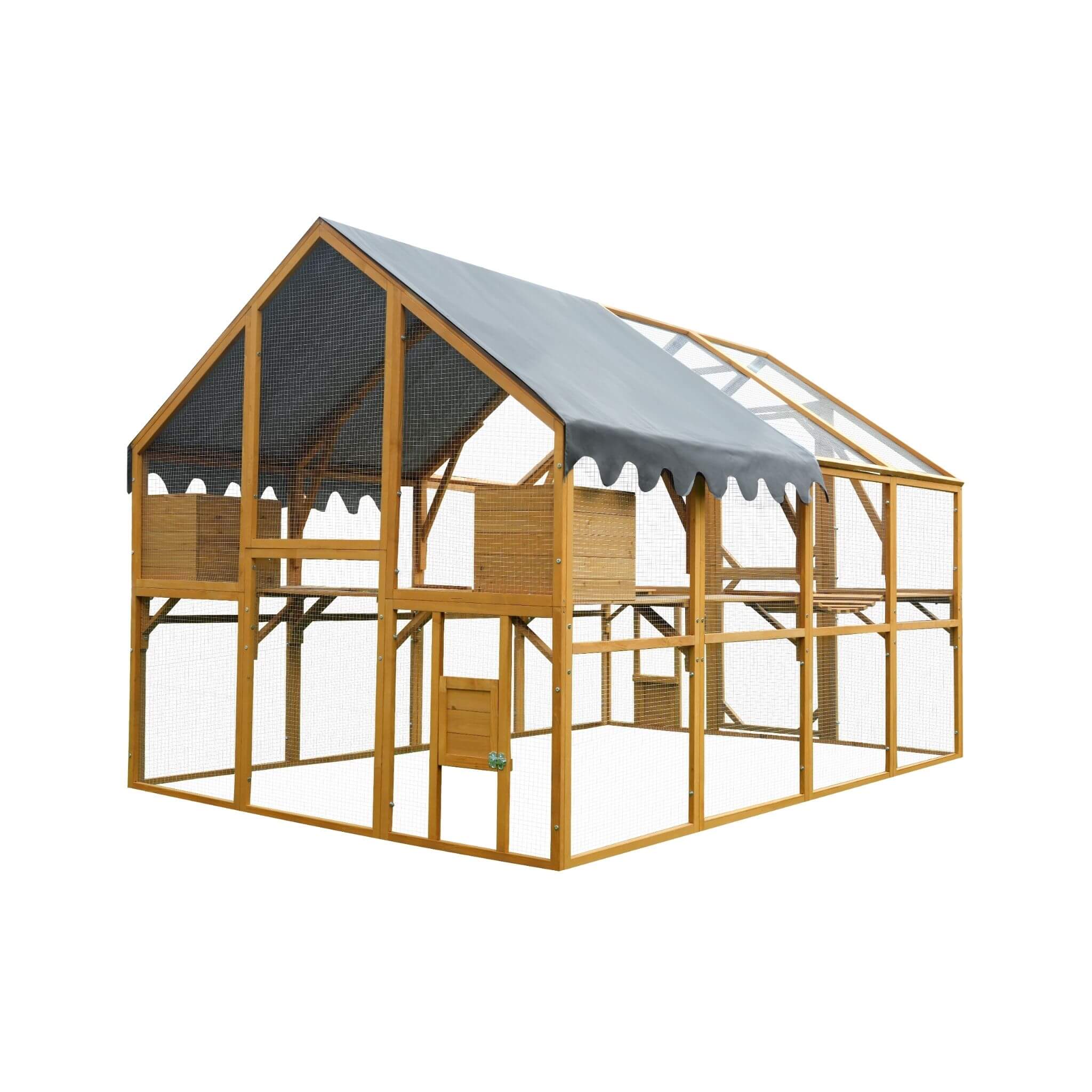 110-Inch Large Outdoor Kitten Playpen Chicken Coop With Waterproof Cover (SAK15370) - Image 3