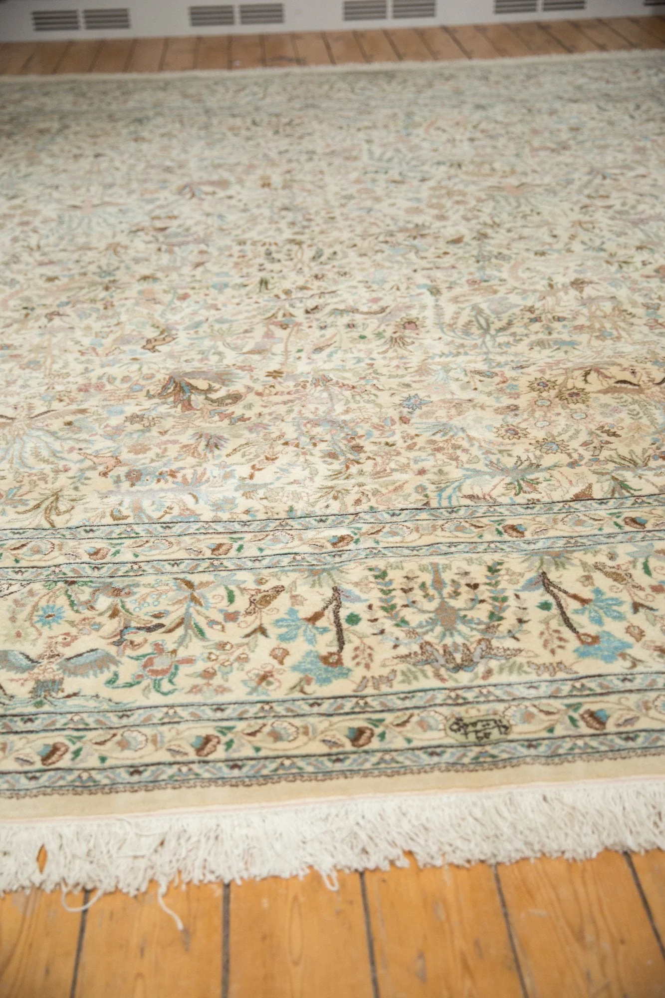 11x11.5 Vintage Tabriz Square Carpet - Image 7