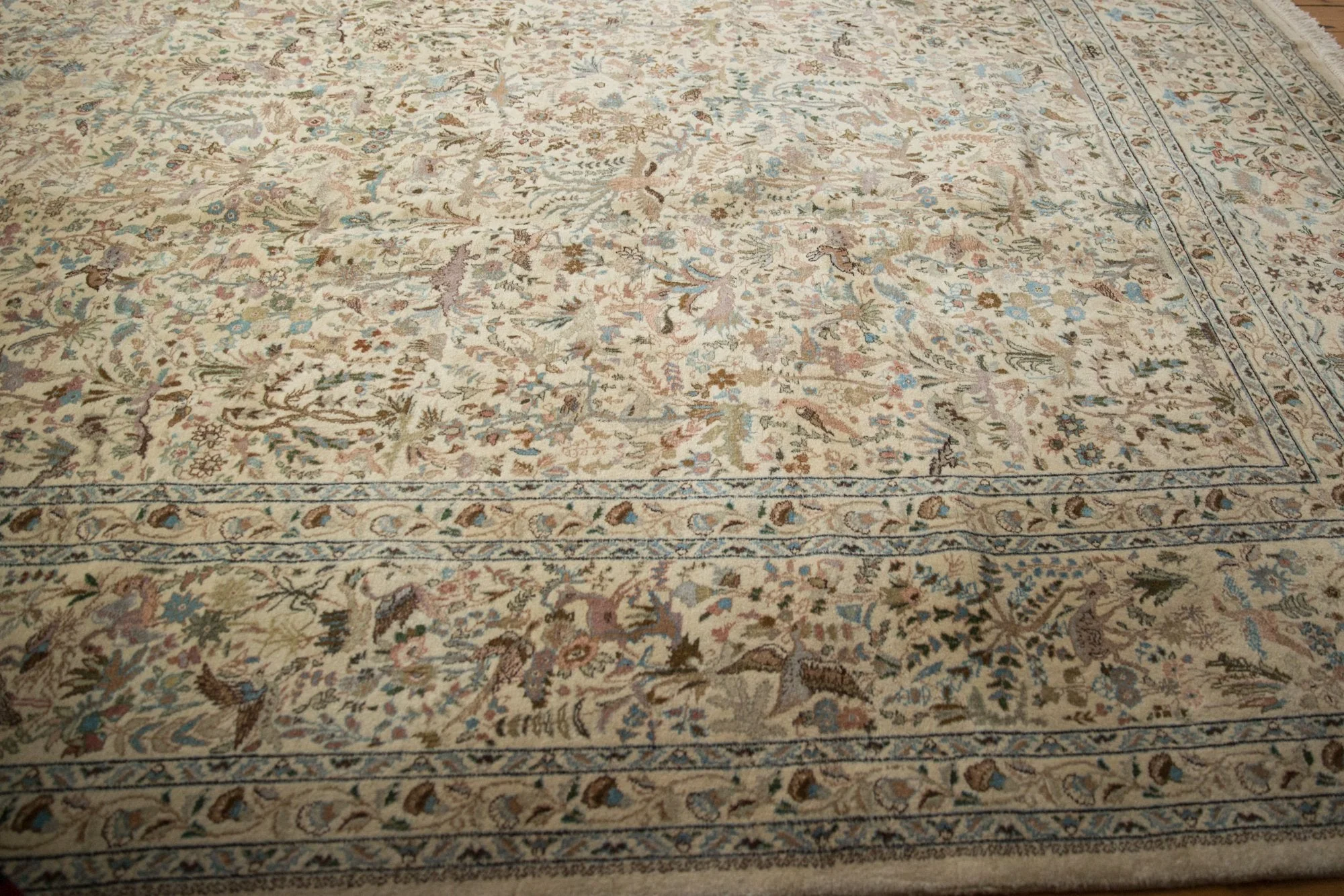 11x11.5 Vintage Tabriz Square Carpet - Image 8
