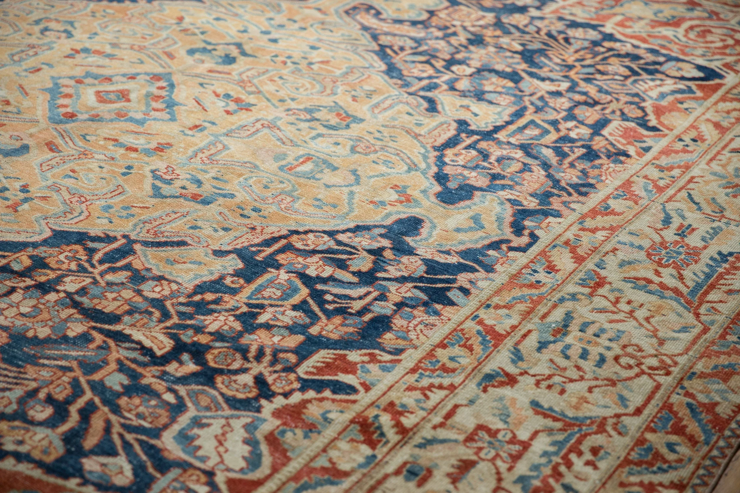 11x14.5 Vintage Distressed Baktiari Carpet - Image 11