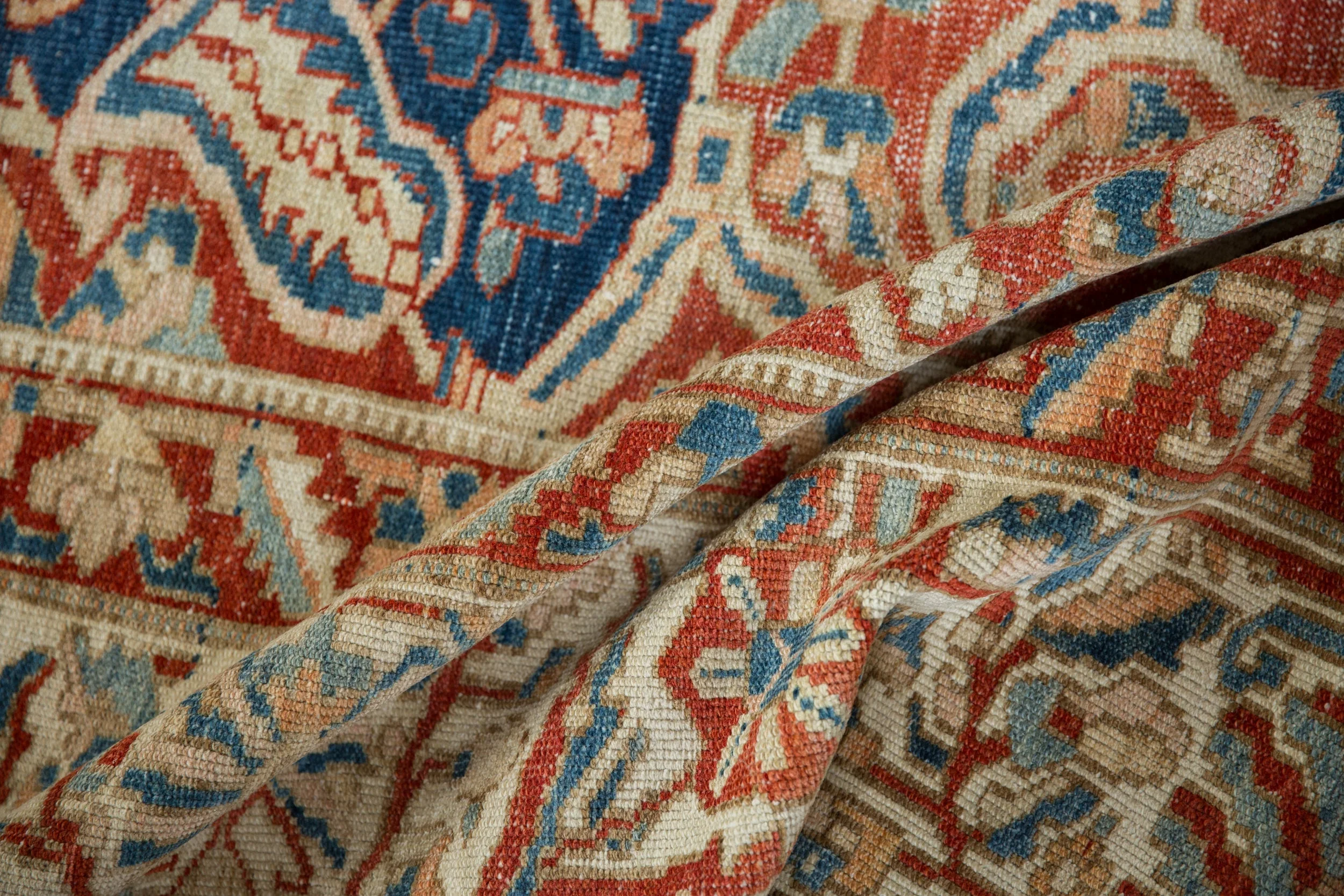 11x14.5 Vintage Distressed Baktiari Carpet - Image 12