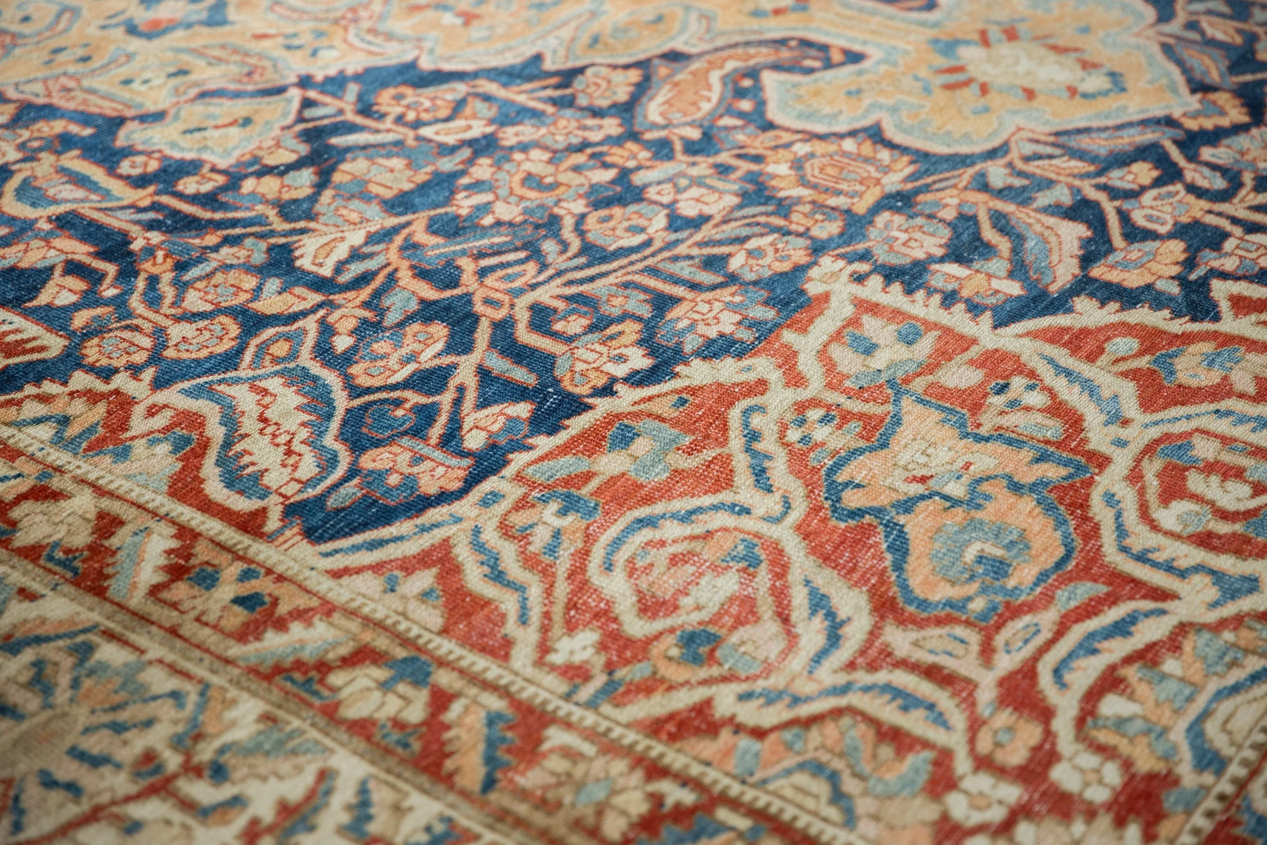 11x14.5 Vintage Distressed Baktiari Carpet - Image 9