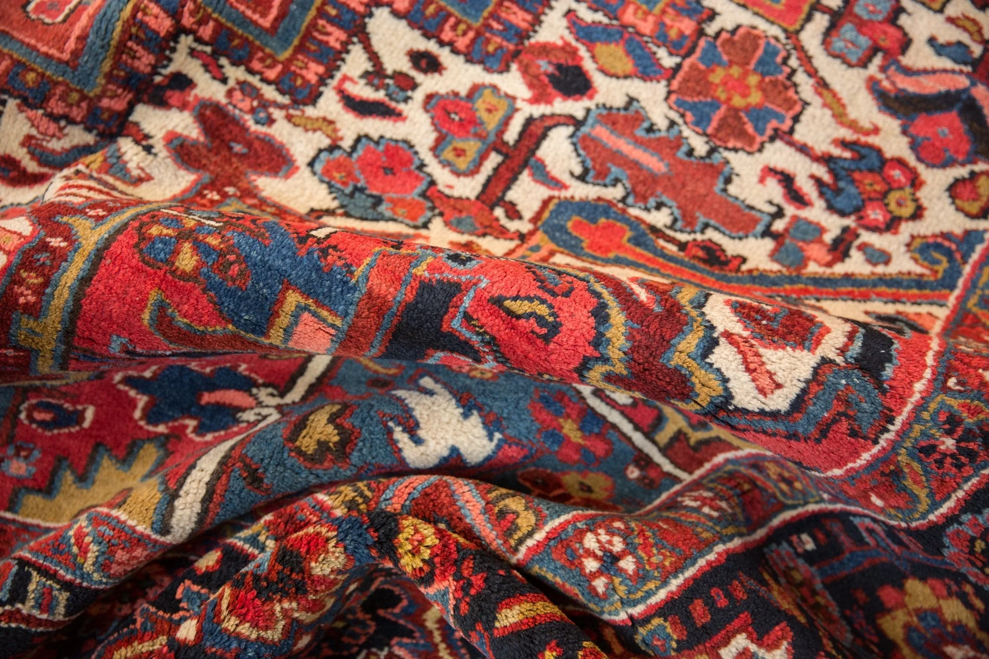 11x14.5 Vintage Heriz Carpet - Image 10
