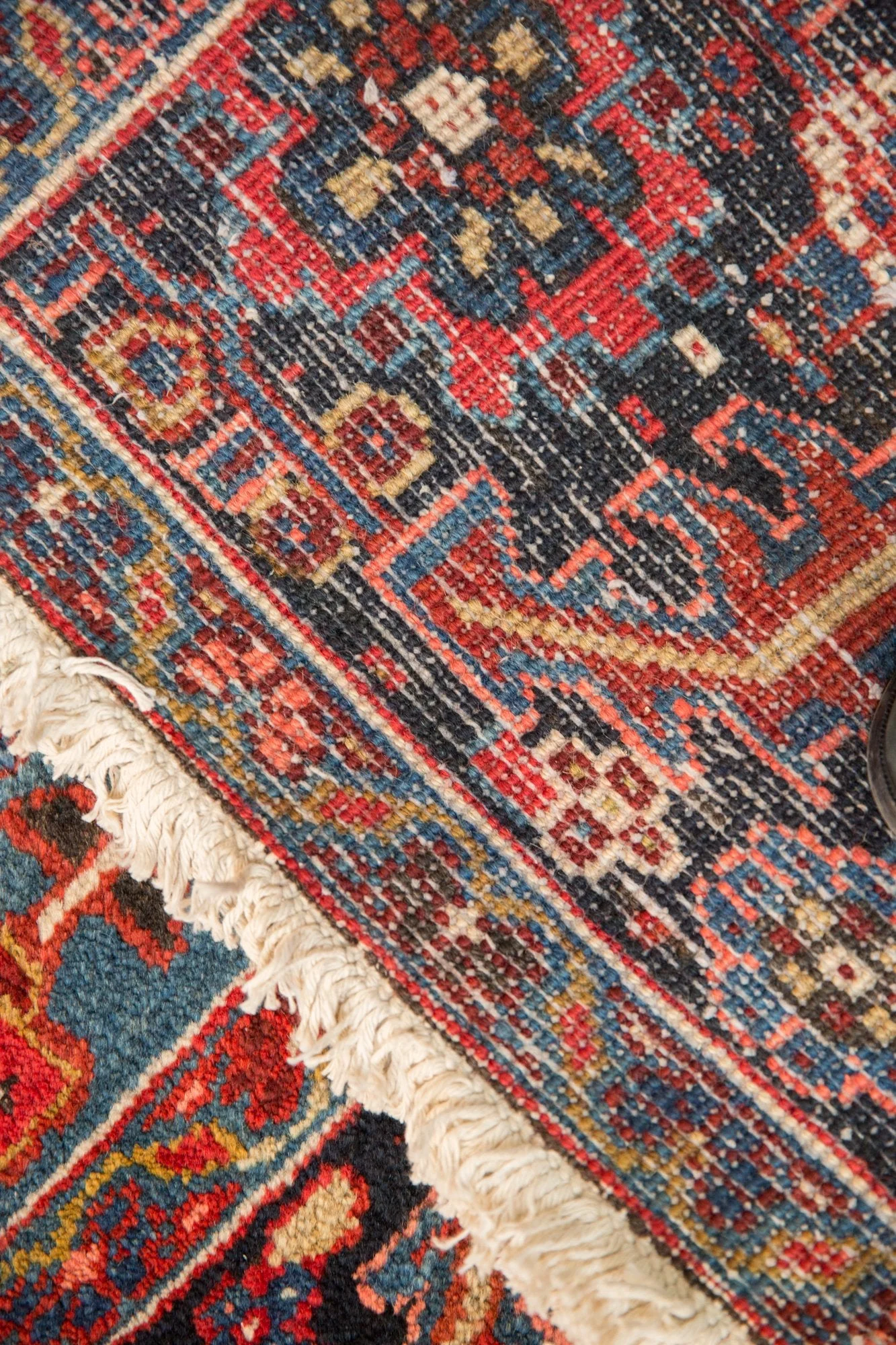 11x14.5 Vintage Heriz Carpet - Image 11