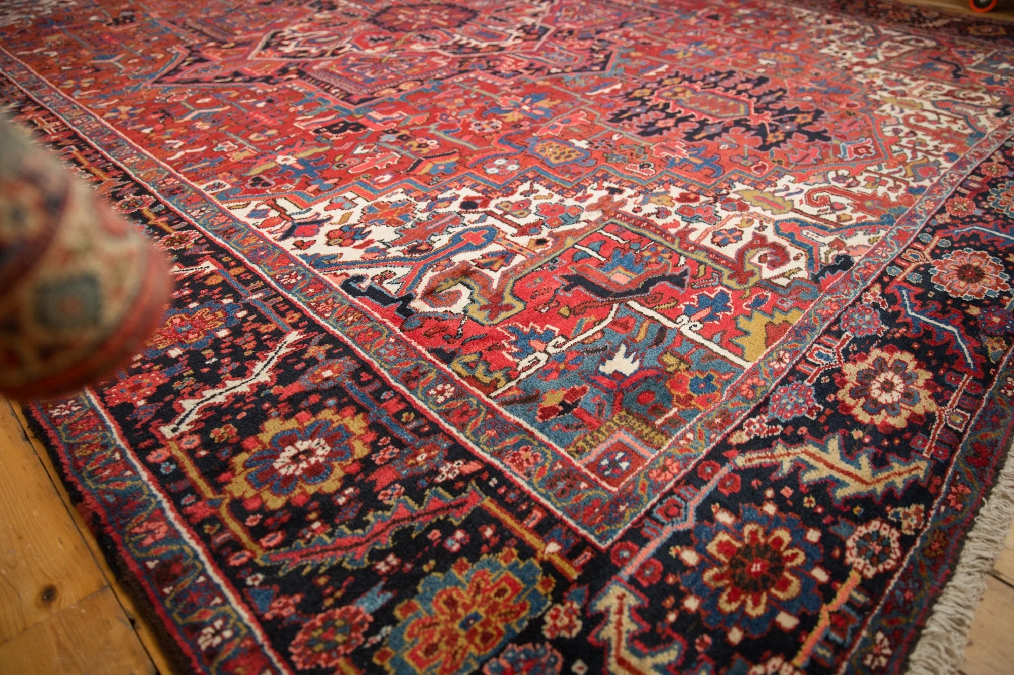 11x14.5 Vintage Heriz Carpet - Image 3