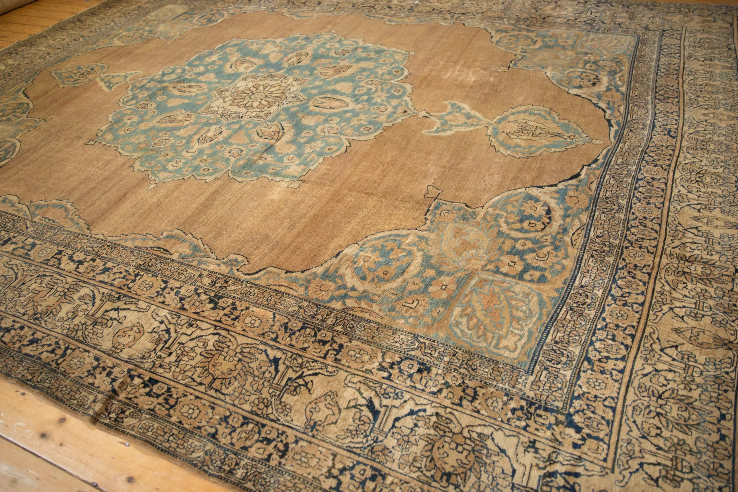 RESERVED 11x14 Antique Tea Washed Kerman Carpet - Image 10