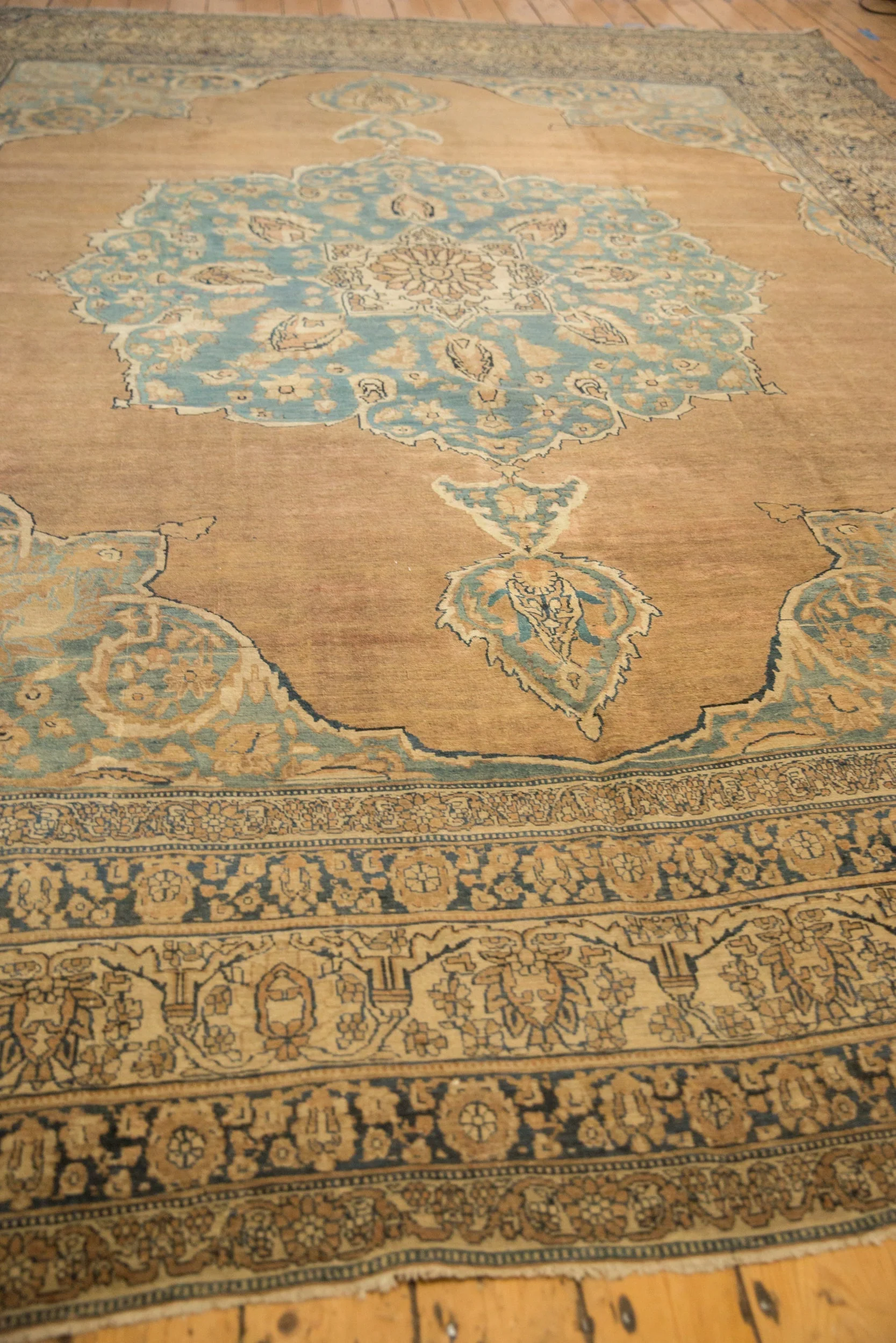 RESERVED 11x14 Antique Tea Washed Kerman Carpet - Image 5