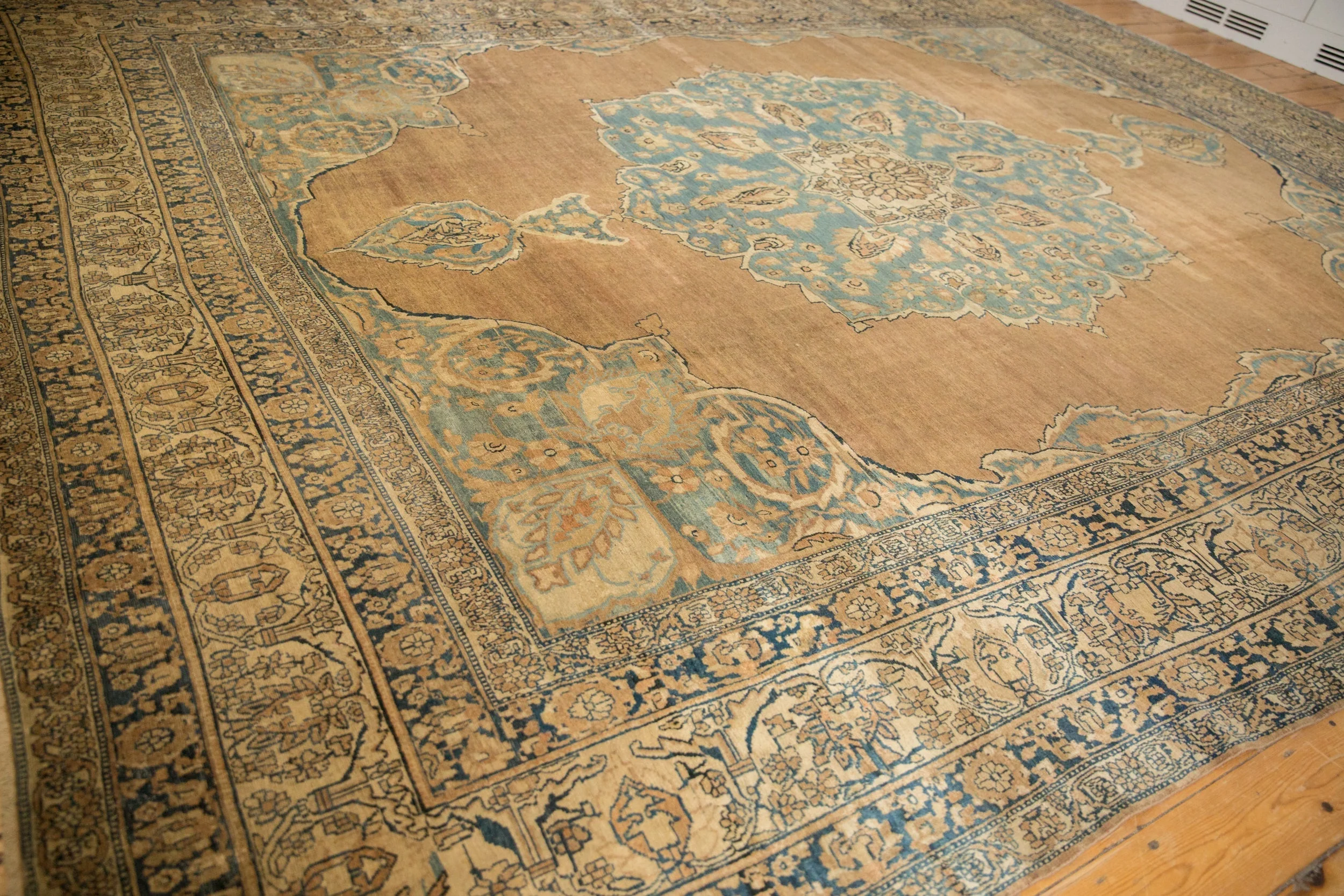 RESERVED 11x14 Antique Tea Washed Kerman Carpet - Image 6