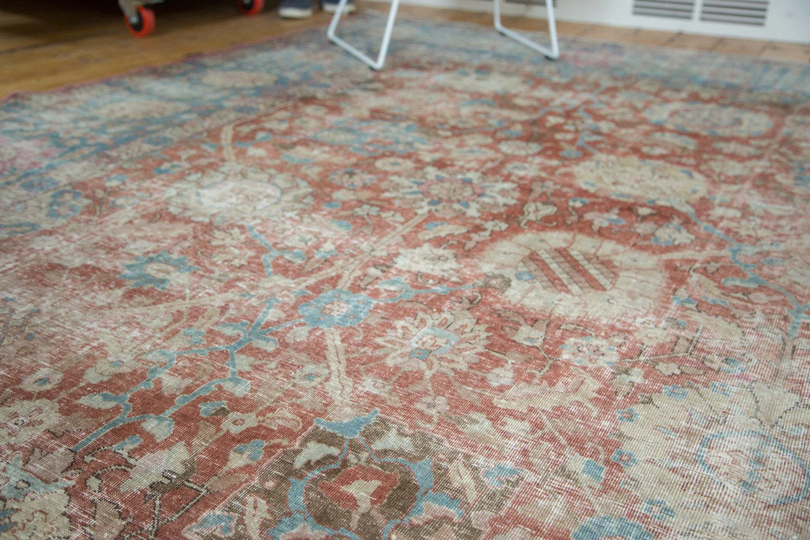 11x14 Vintage Distressed Tabriz Carpet - Image 10
