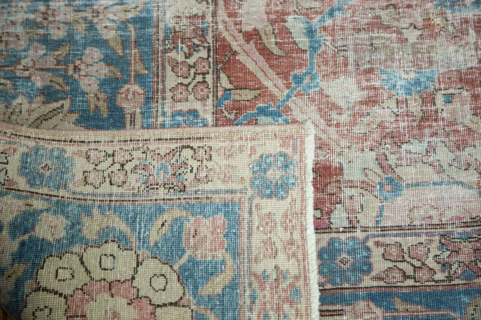 11x14 Vintage Distressed Tabriz Carpet - Image 12
