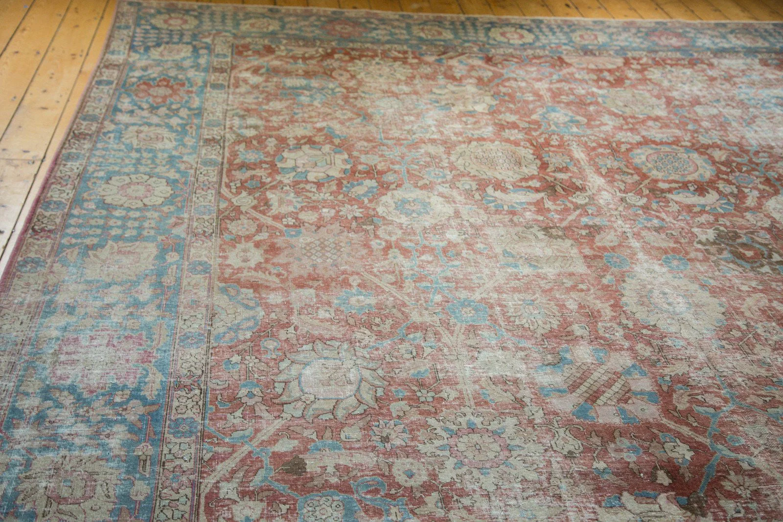 11x14 Vintage Distressed Tabriz Carpet - Image 16