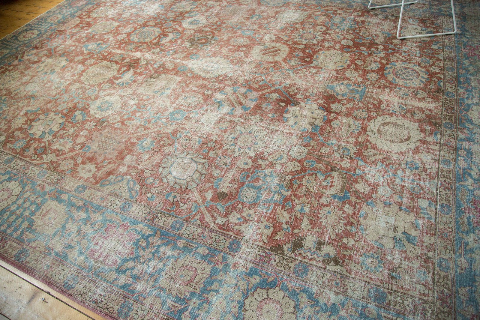 11x14 Vintage Distressed Tabriz Carpet - Image 17