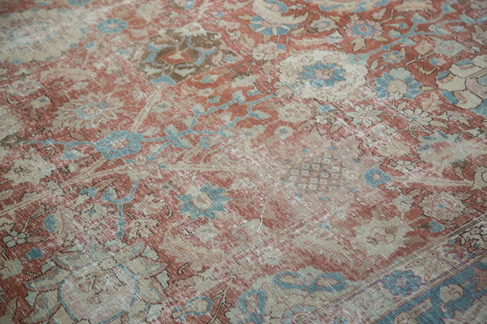 11x14 Vintage Distressed Tabriz Carpet - Image 4