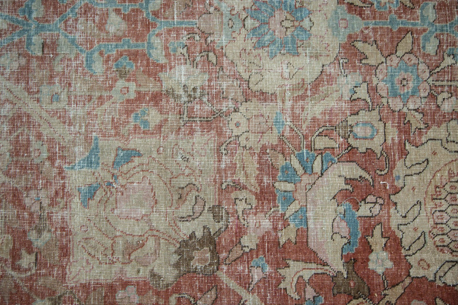 11x14 Vintage Distressed Tabriz Carpet - Image 8