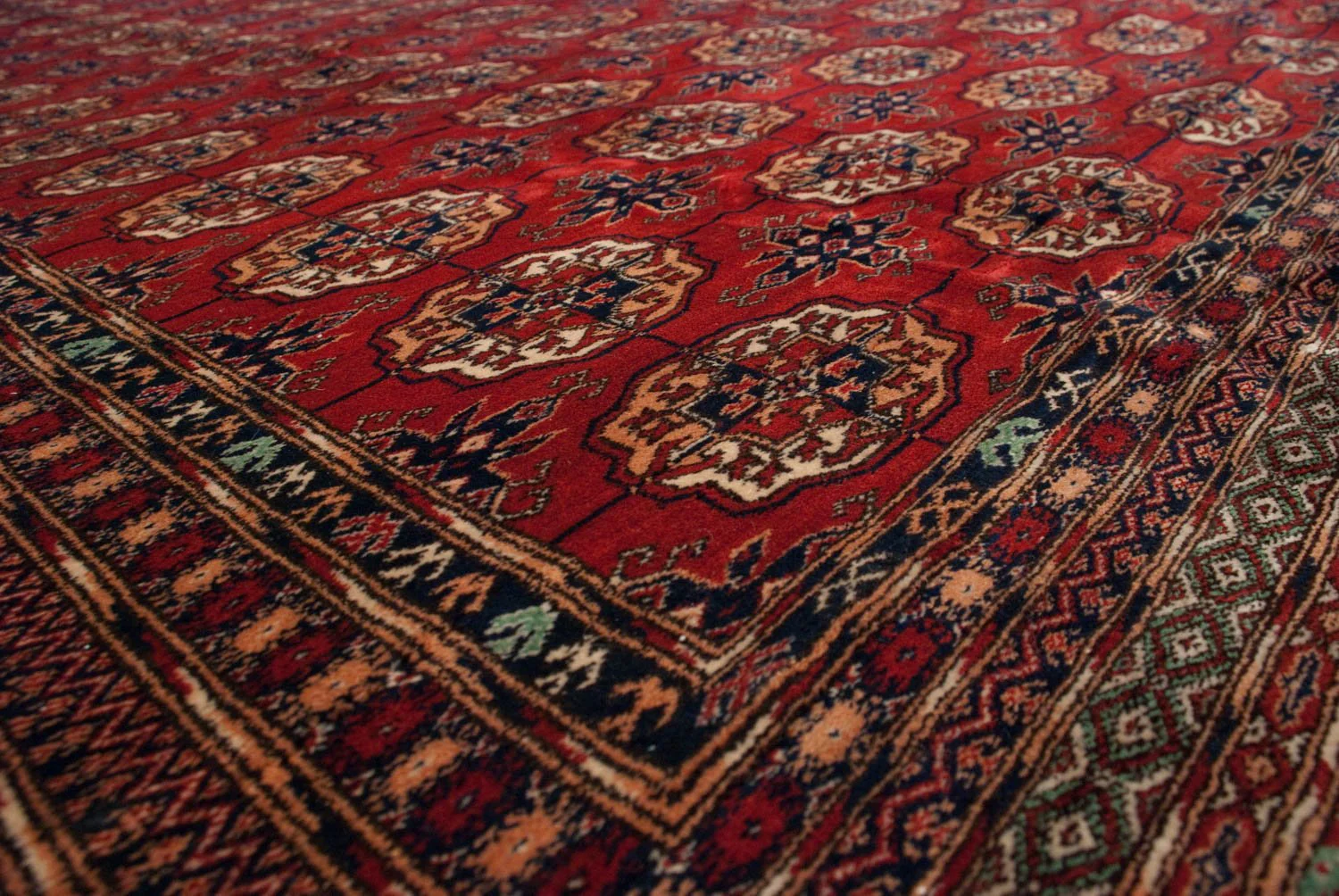 11x14 Vintage Fine Bokhara Carpet - Image 14