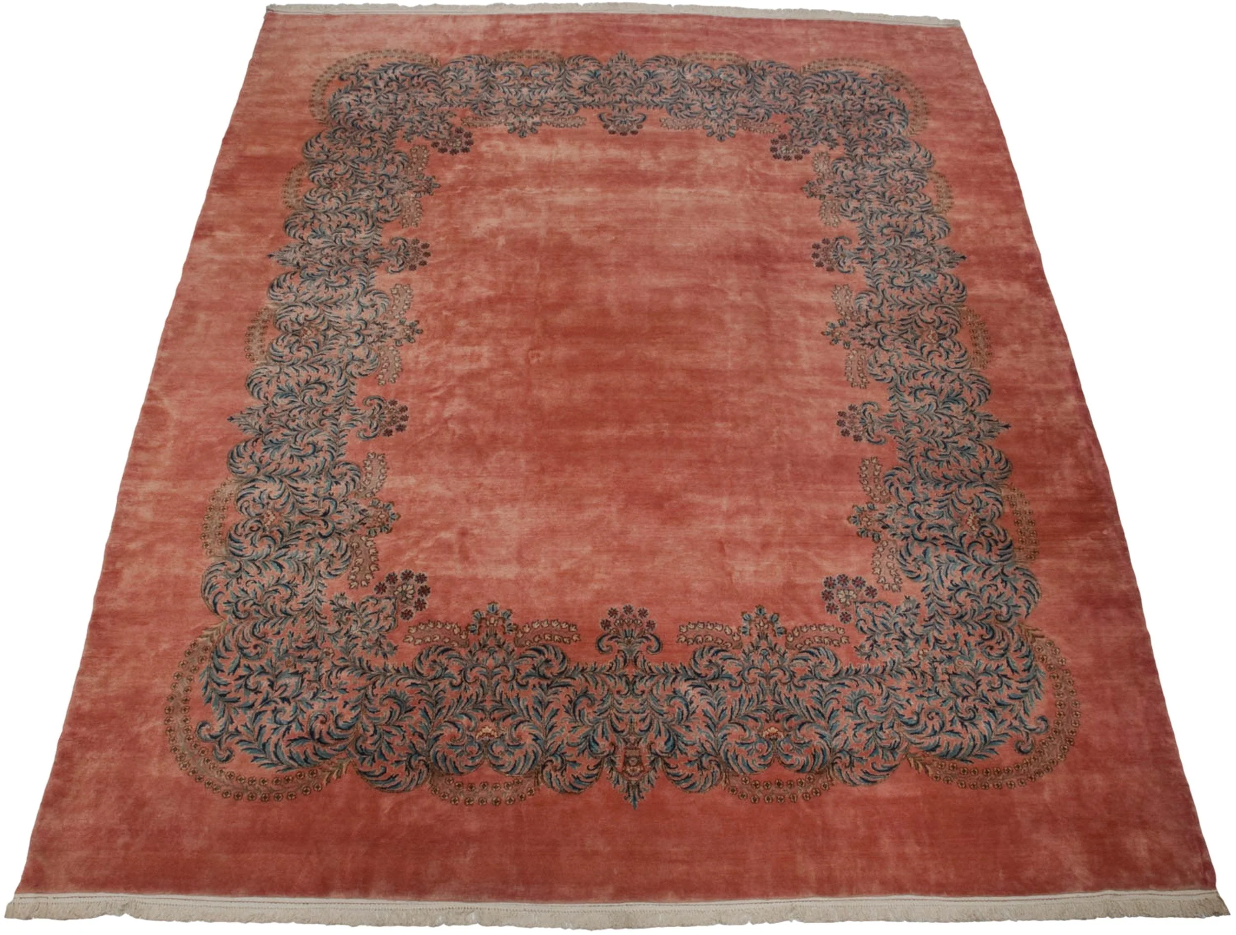 11x14 Vintage Fine Kerman Carpet - Image 2