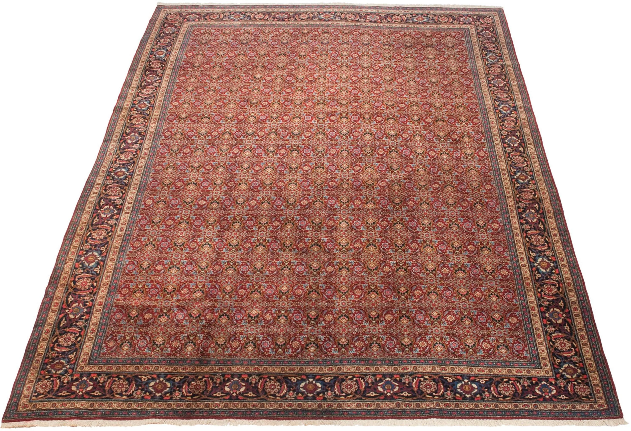 11x14 Vintage Tabriz Carpet - Image 3